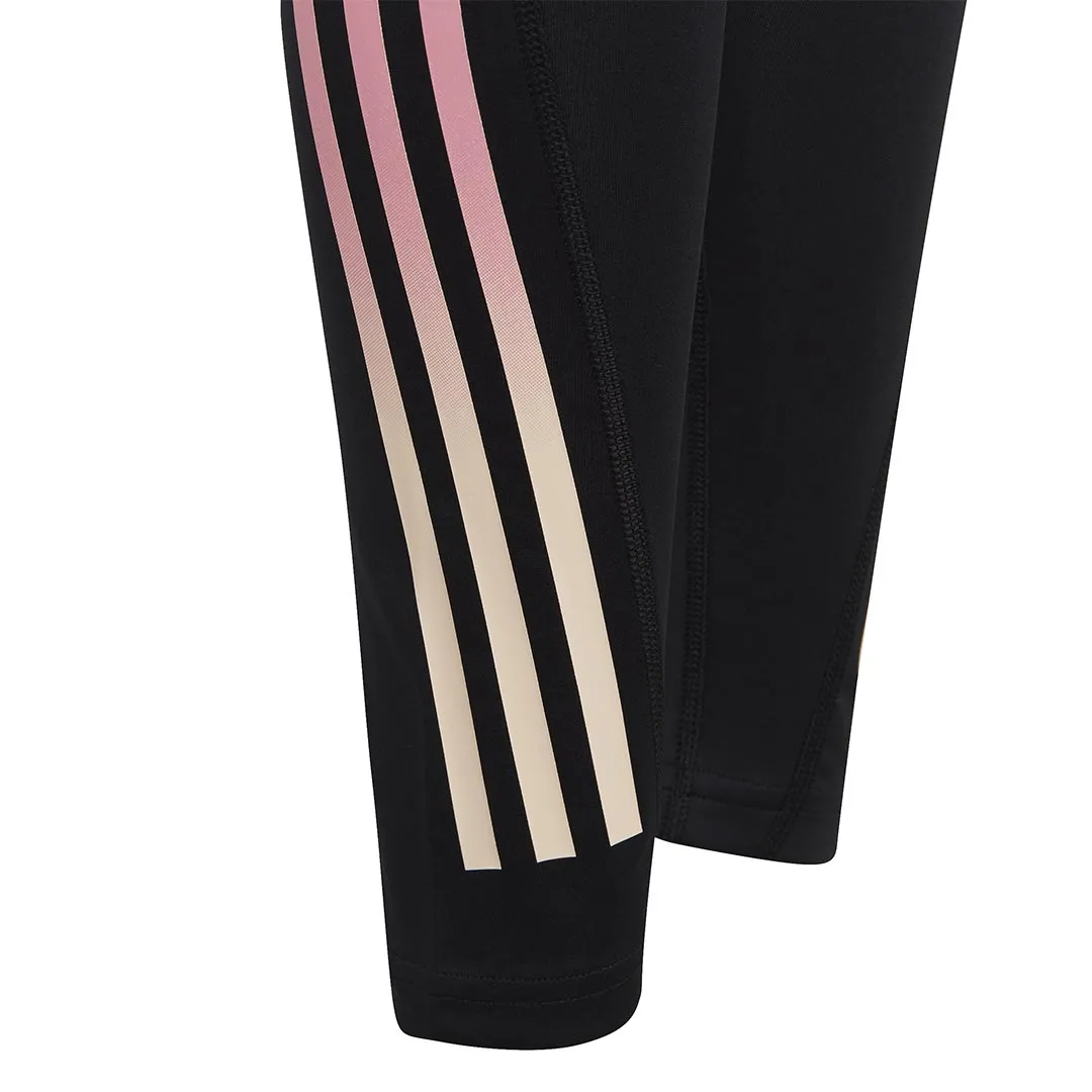 adidas - Girls' (Junior) Aeroready Training 3-Stripes Tights (IC0363)
