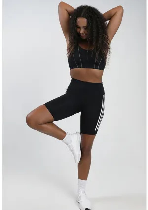 Adidas Womens Optime Trainicons 3-Stripes Bike Short Leggings