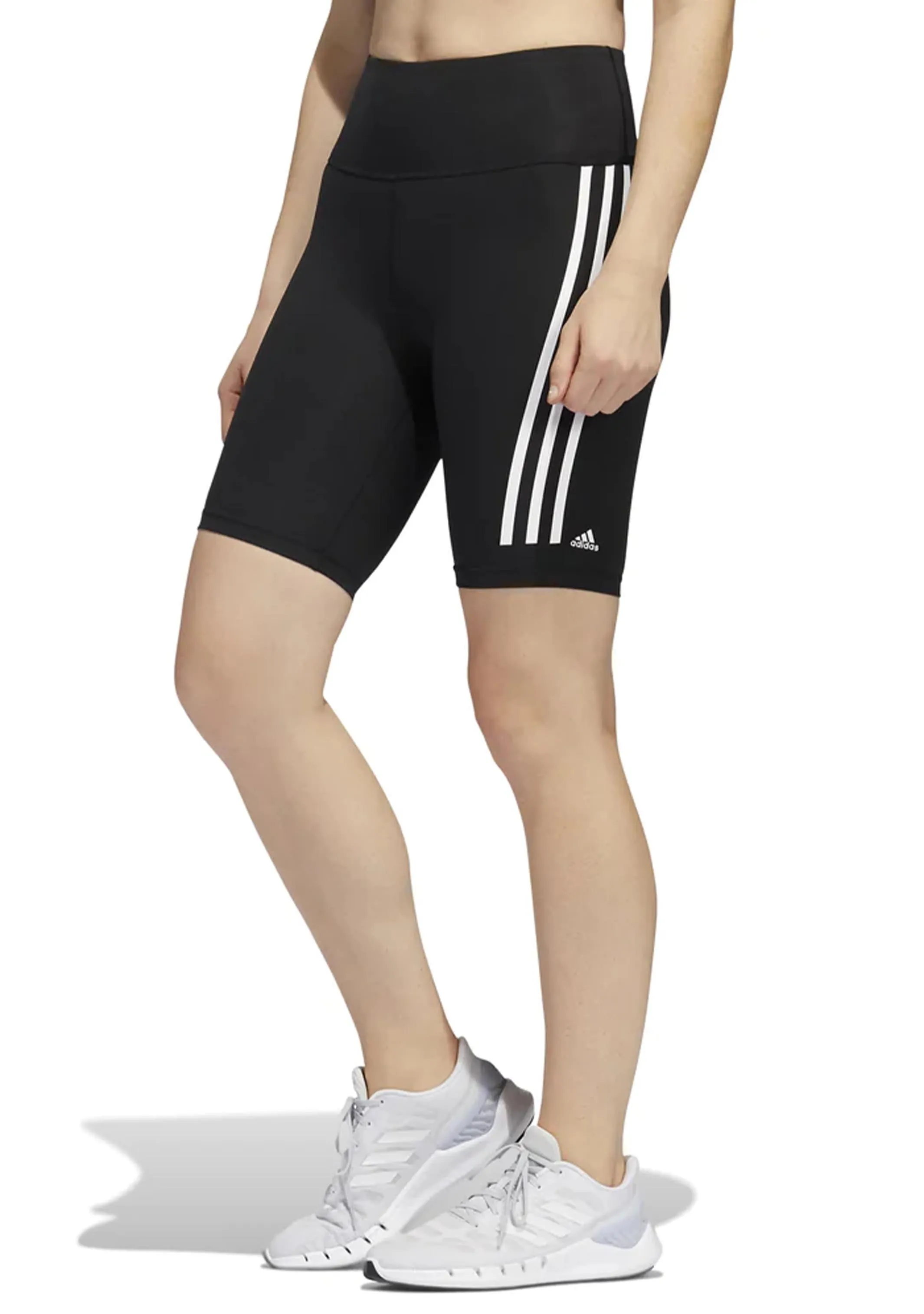 Adidas Womens Optime Trainicons 3-Stripes Bike Short Leggings