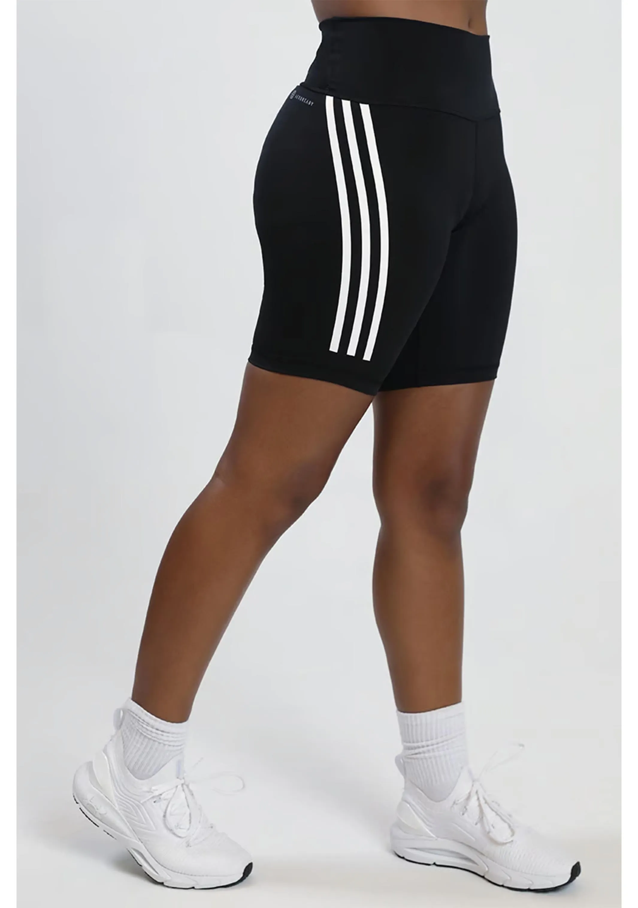 Adidas Womens Optime Trainicons 3-Stripes Bike Short Leggings
