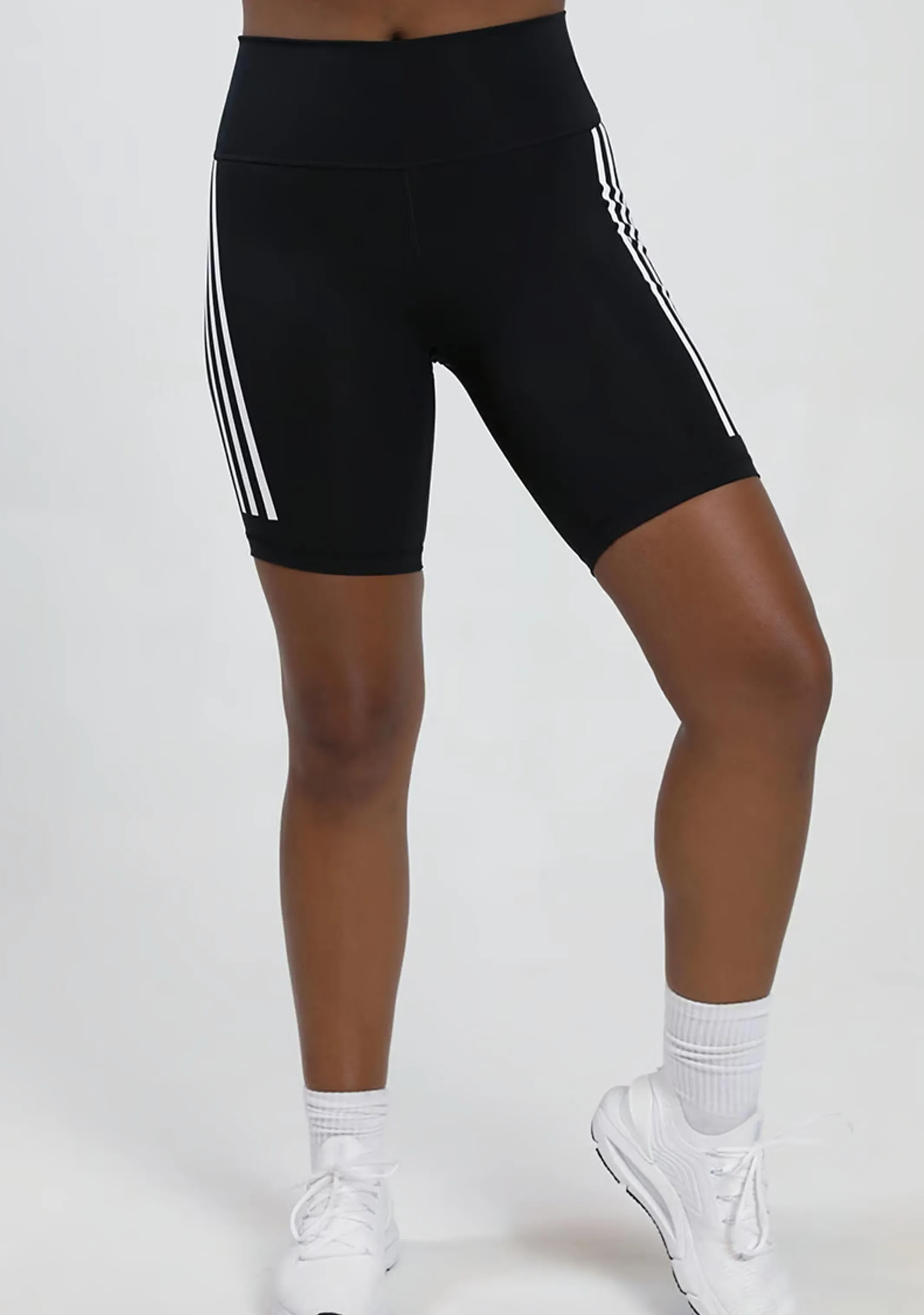 Adidas Womens Optime Trainicons 3-Stripes Bike Short Leggings