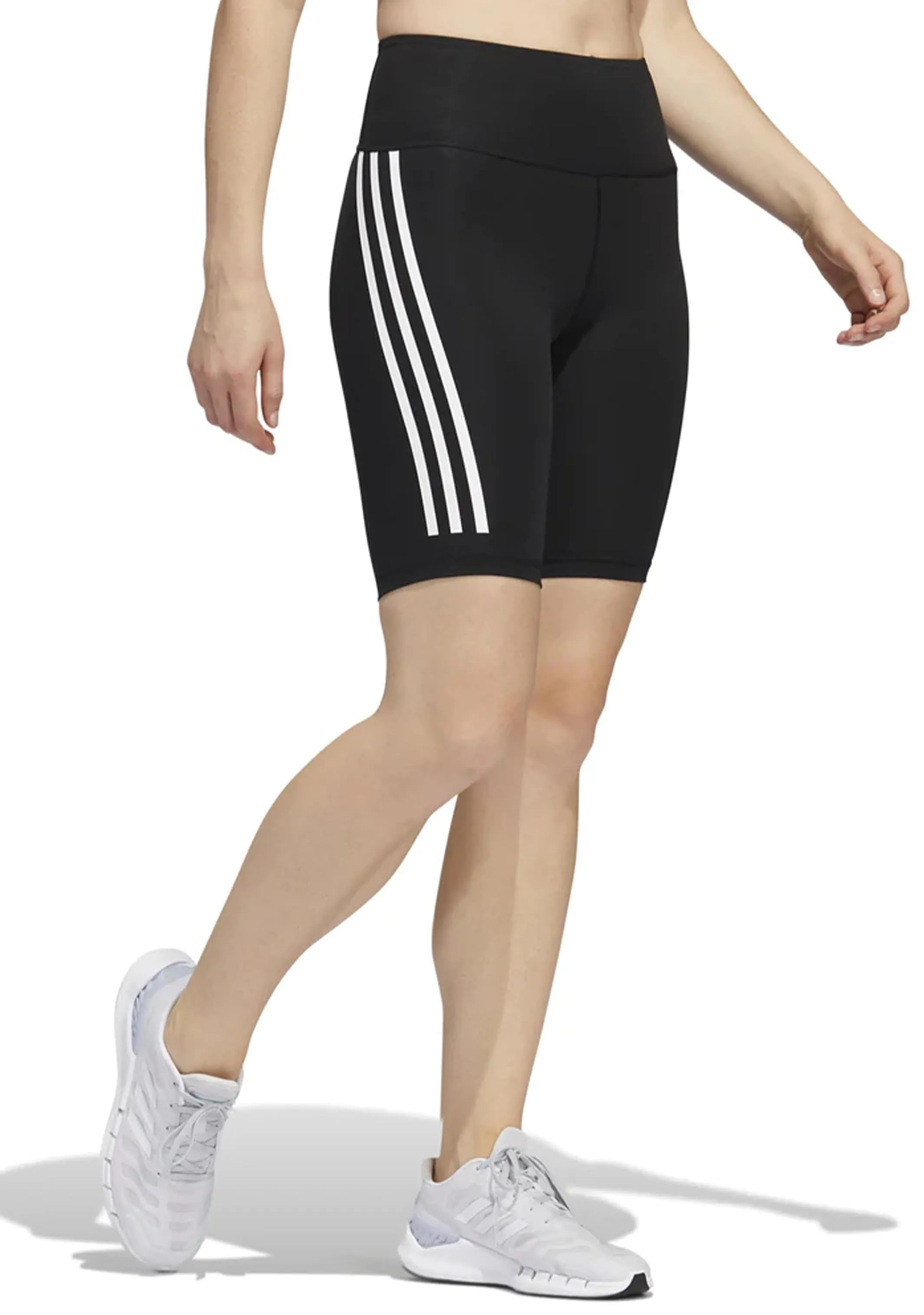 Adidas Womens Optime Trainicons 3-Stripes Bike Short Leggings