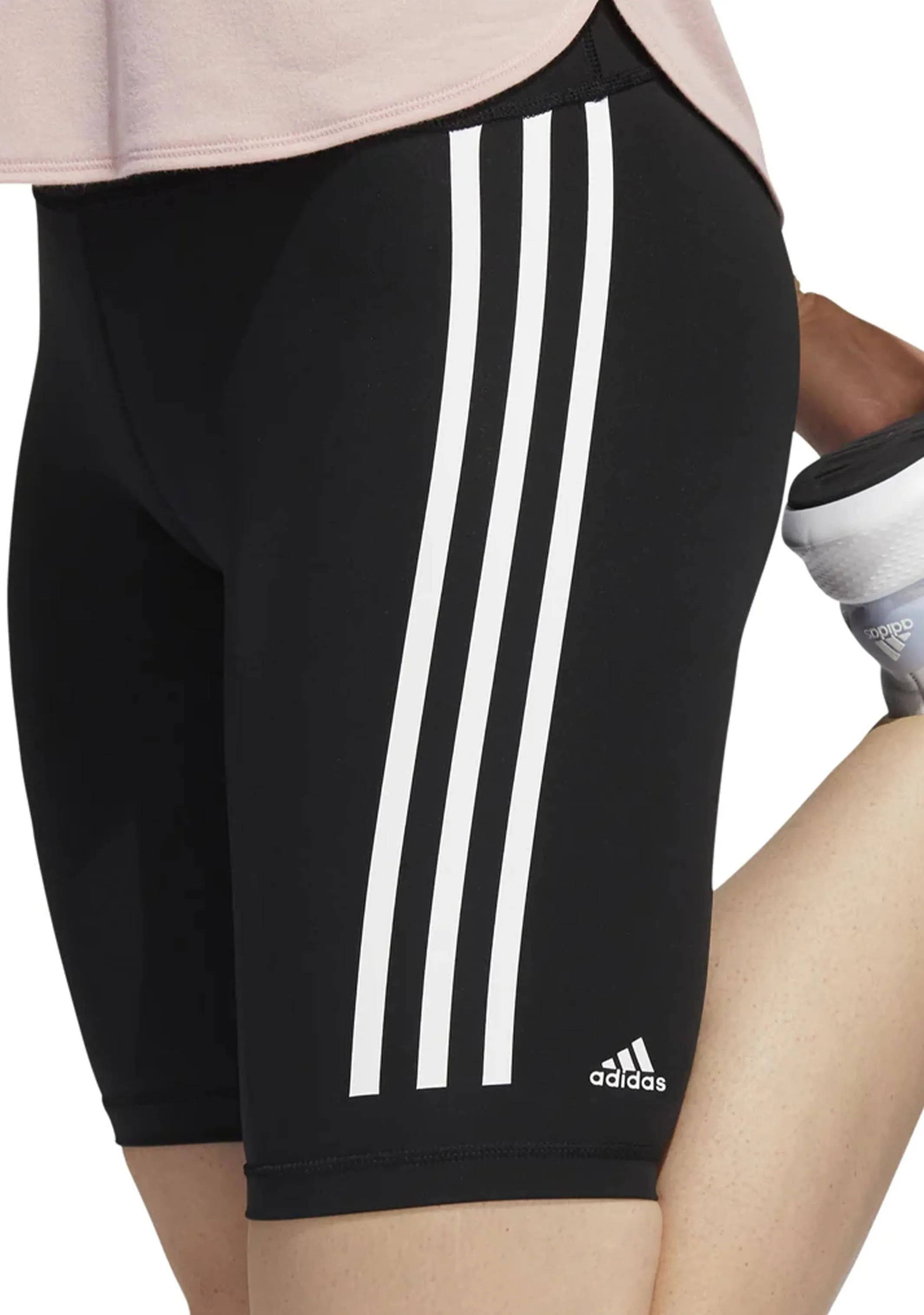 Adidas Womens Optime Trainicons 3-Stripes Bike Short Leggings