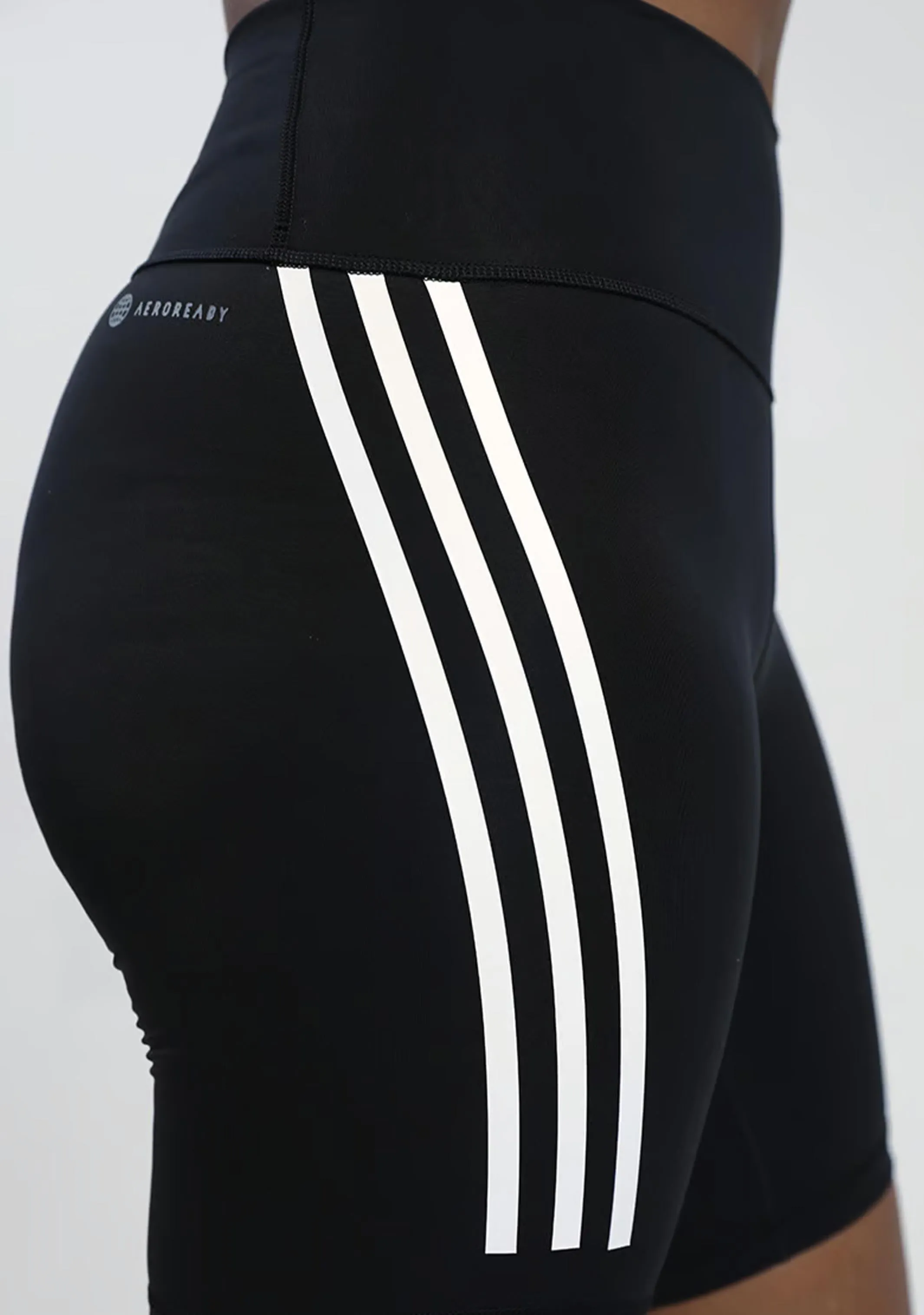 Adidas Womens Optime Trainicons 3-Stripes Bike Short Leggings