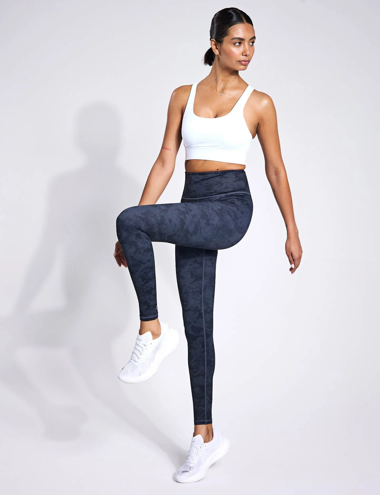 Astrid Ultra-Core Full Length Legging - Black Stucco