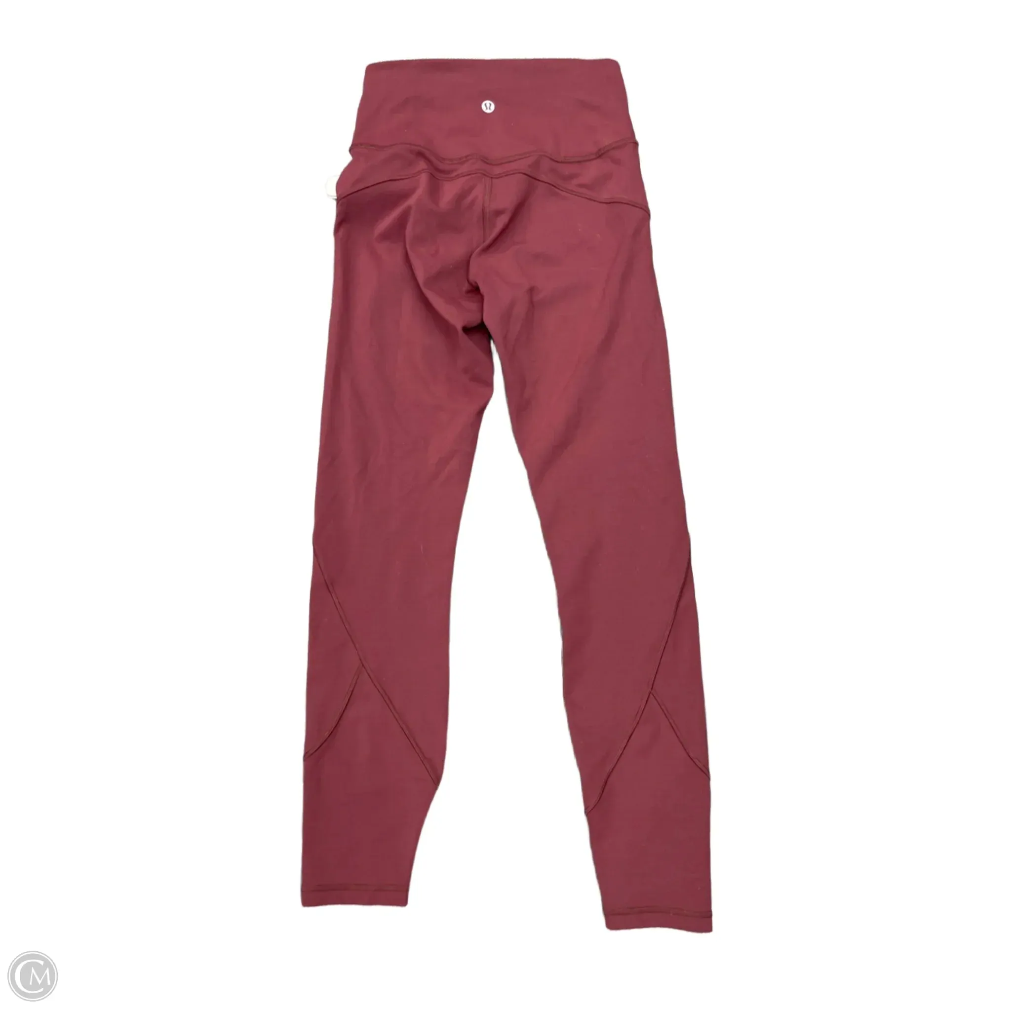 Athletic Leggings By Lululemon In Maroon, Size: 4