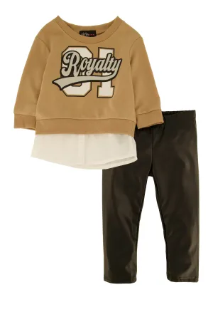 Baby Girls 12-24M Royalty 01 Sweatshirt and Leggings