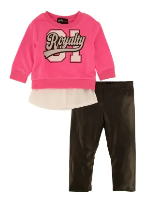 Baby Girls 12-24M Royalty 01 Sweatshirt and Leggings