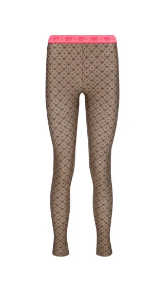 Chiara Ferragni Sumatra Allover Logo Printed Leggings