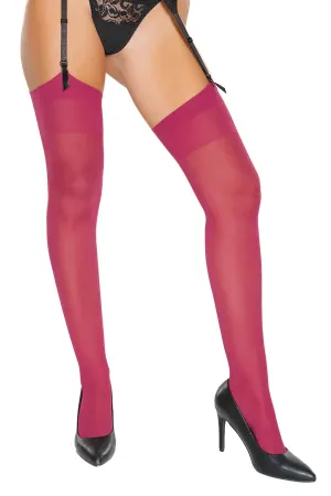 Coquette Sheer Thigh High Stockings Raspberry