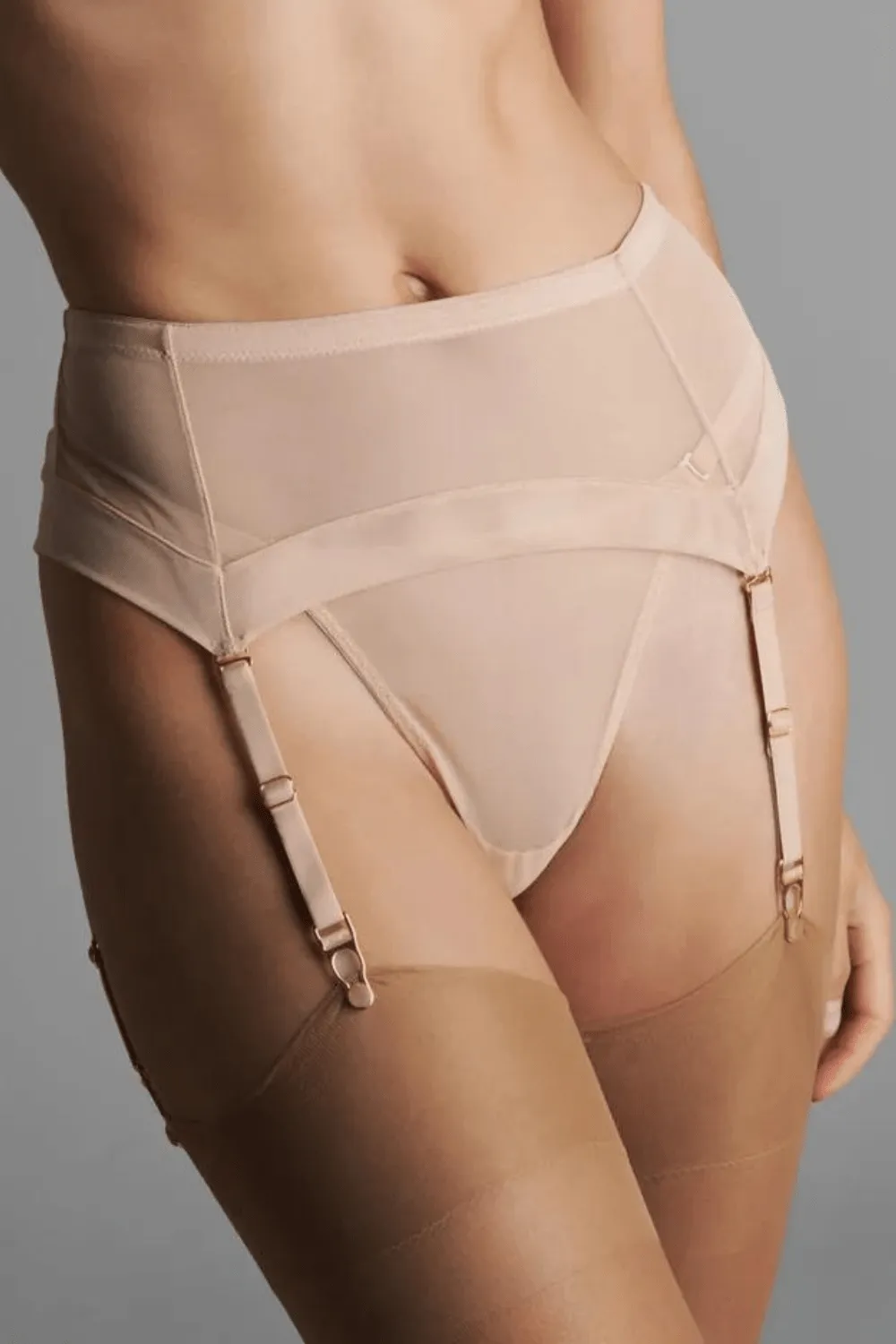 Corps à Corps Suspender Belt Vanilla/Neon Green