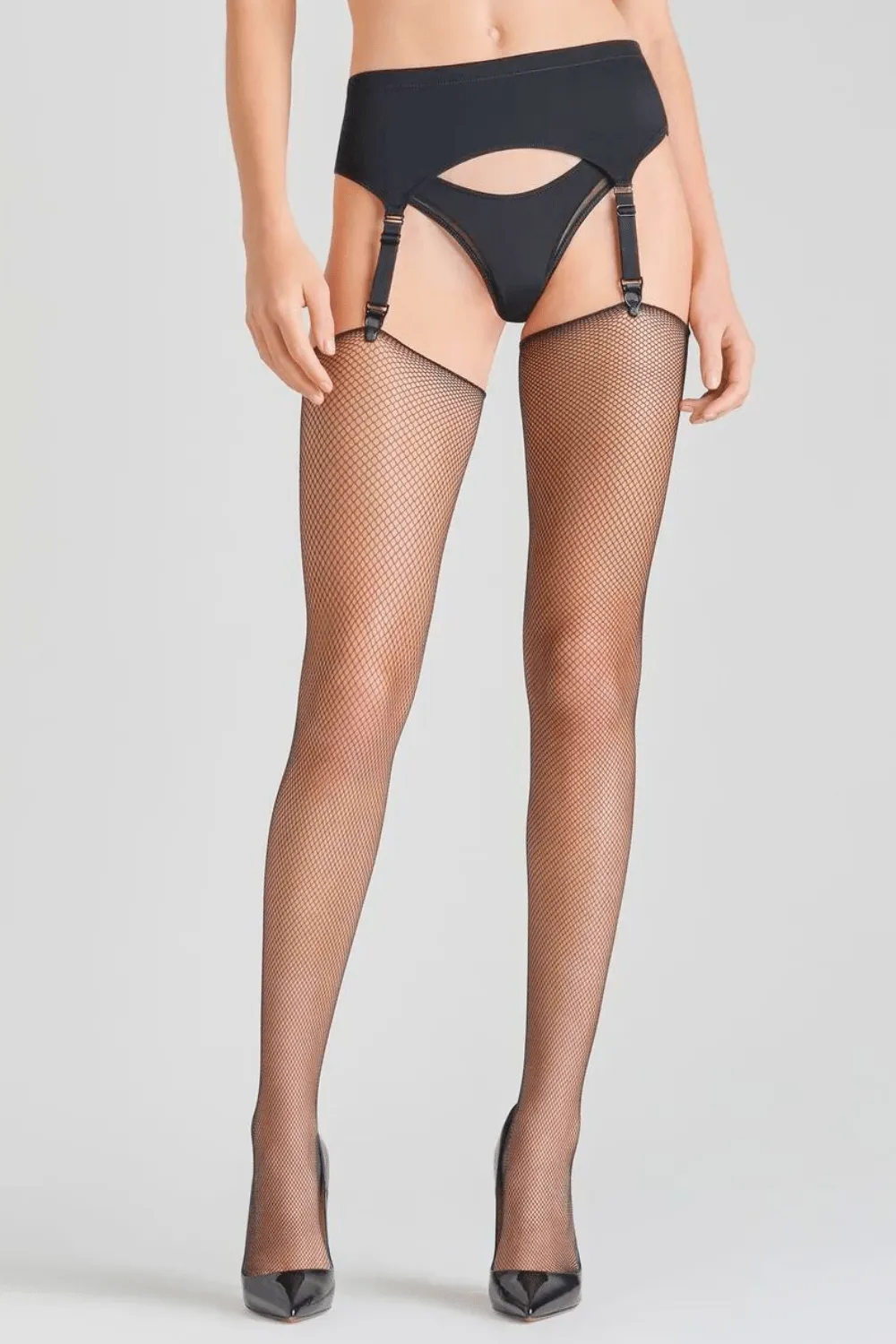 Cut & Curled Fishnet Stockings