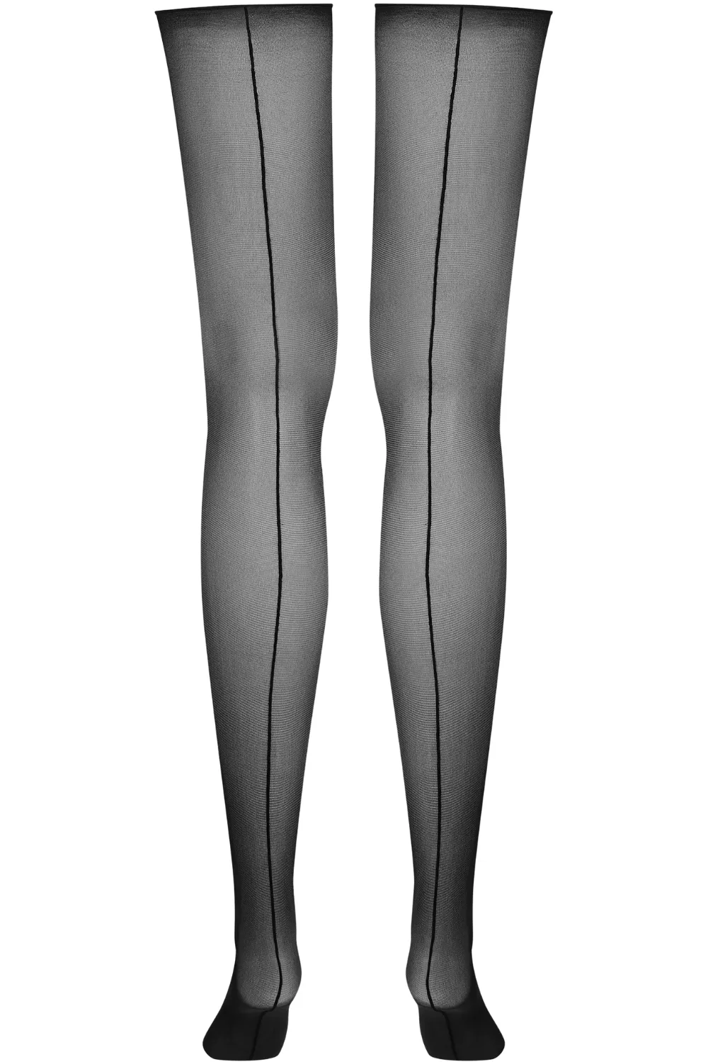 Cut & Curled Seamed Stockings 20 Denier