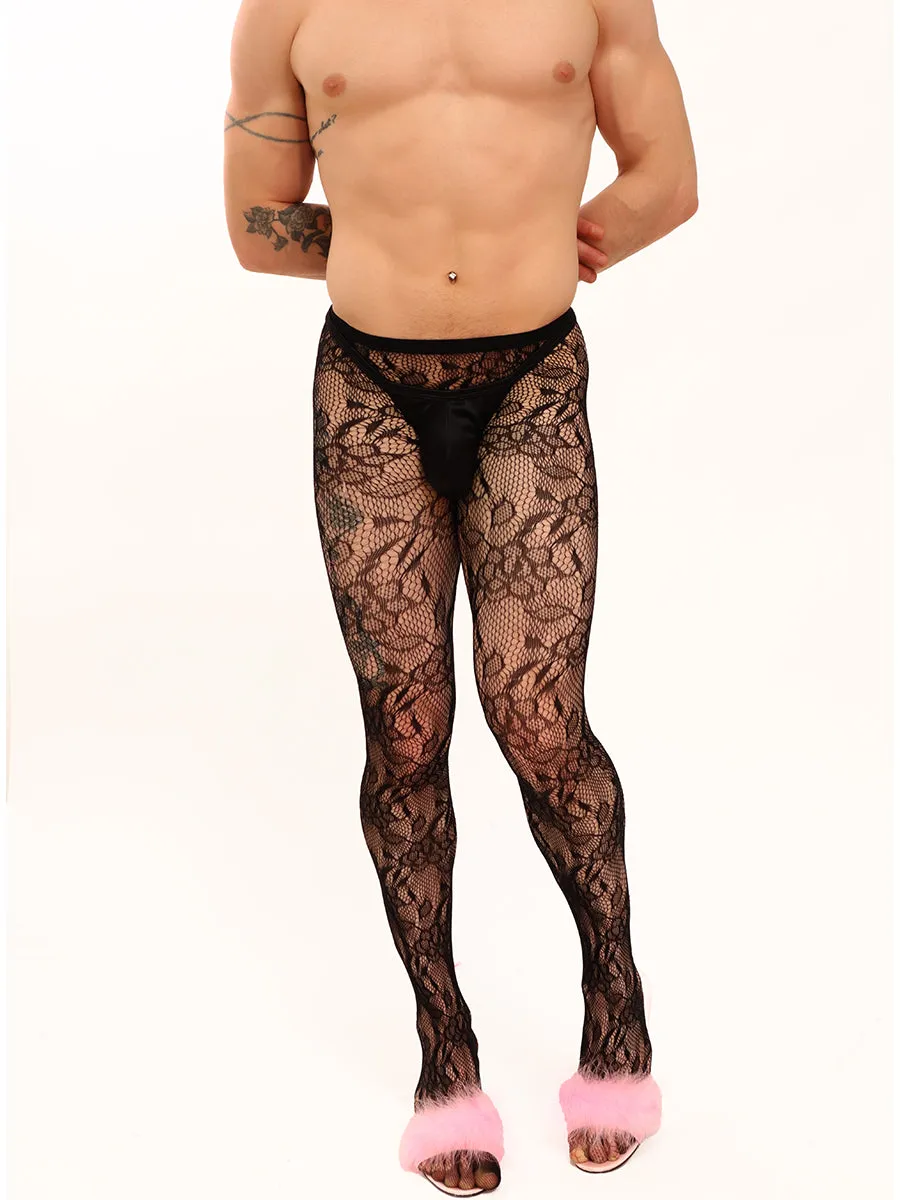 Flower Fishnet Tights
