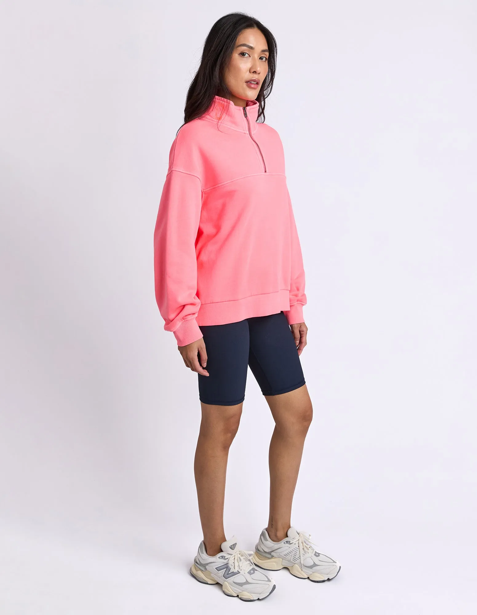 Foxwood College Zip Crew Neon Pink