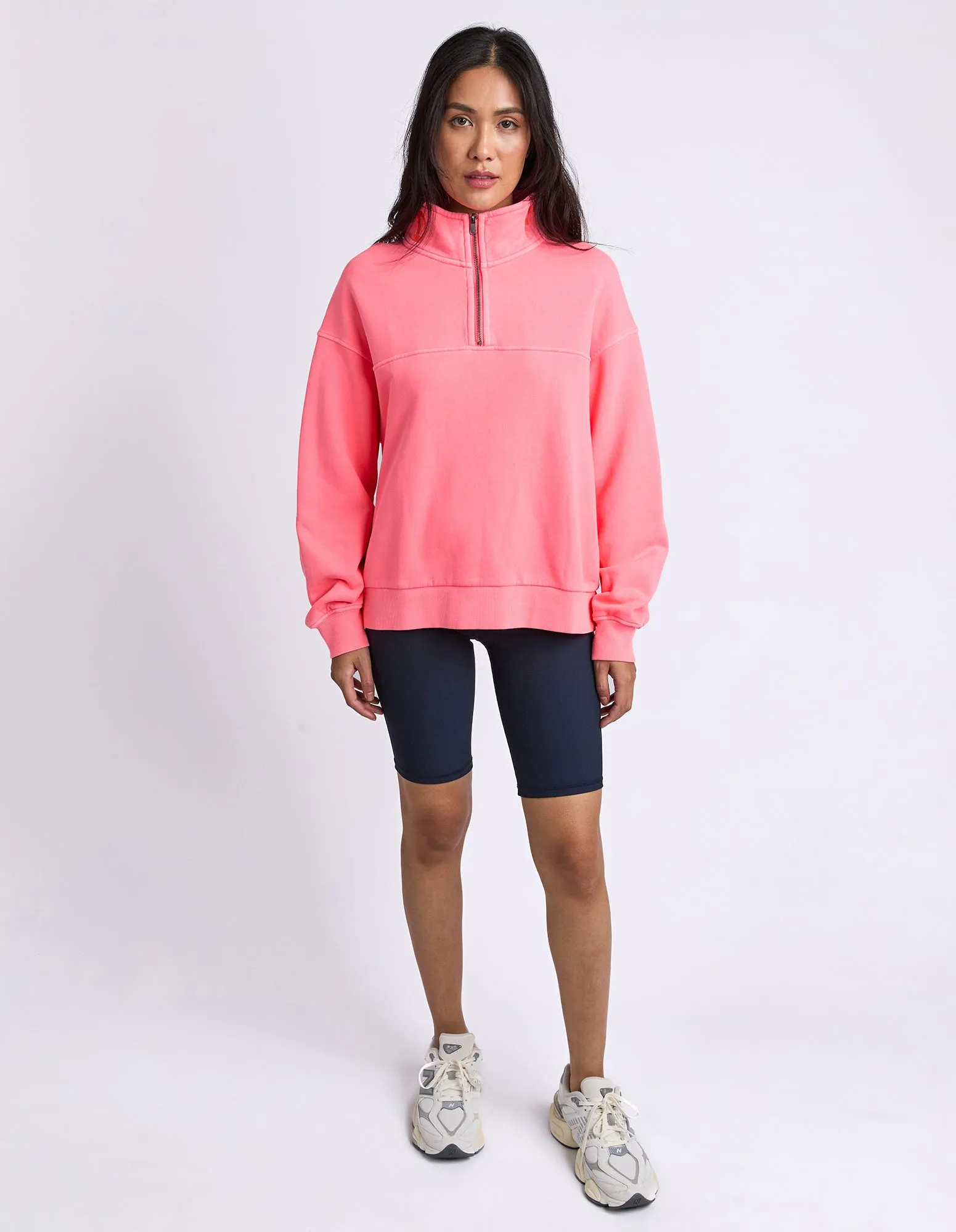 Foxwood College Zip Crew Neon Pink