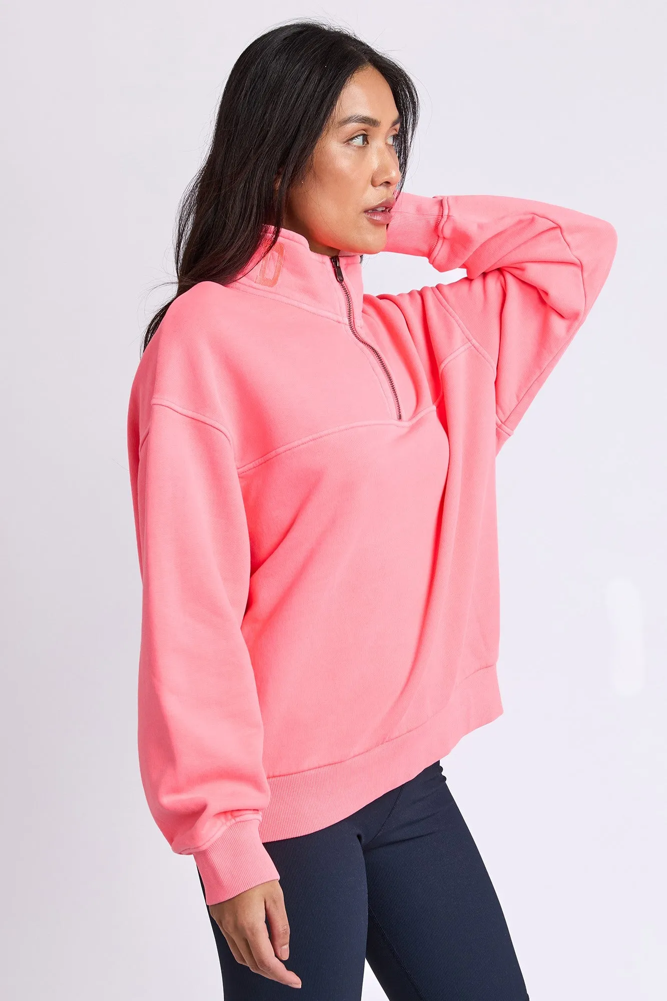 Foxwood College Zip Crew Neon Pink