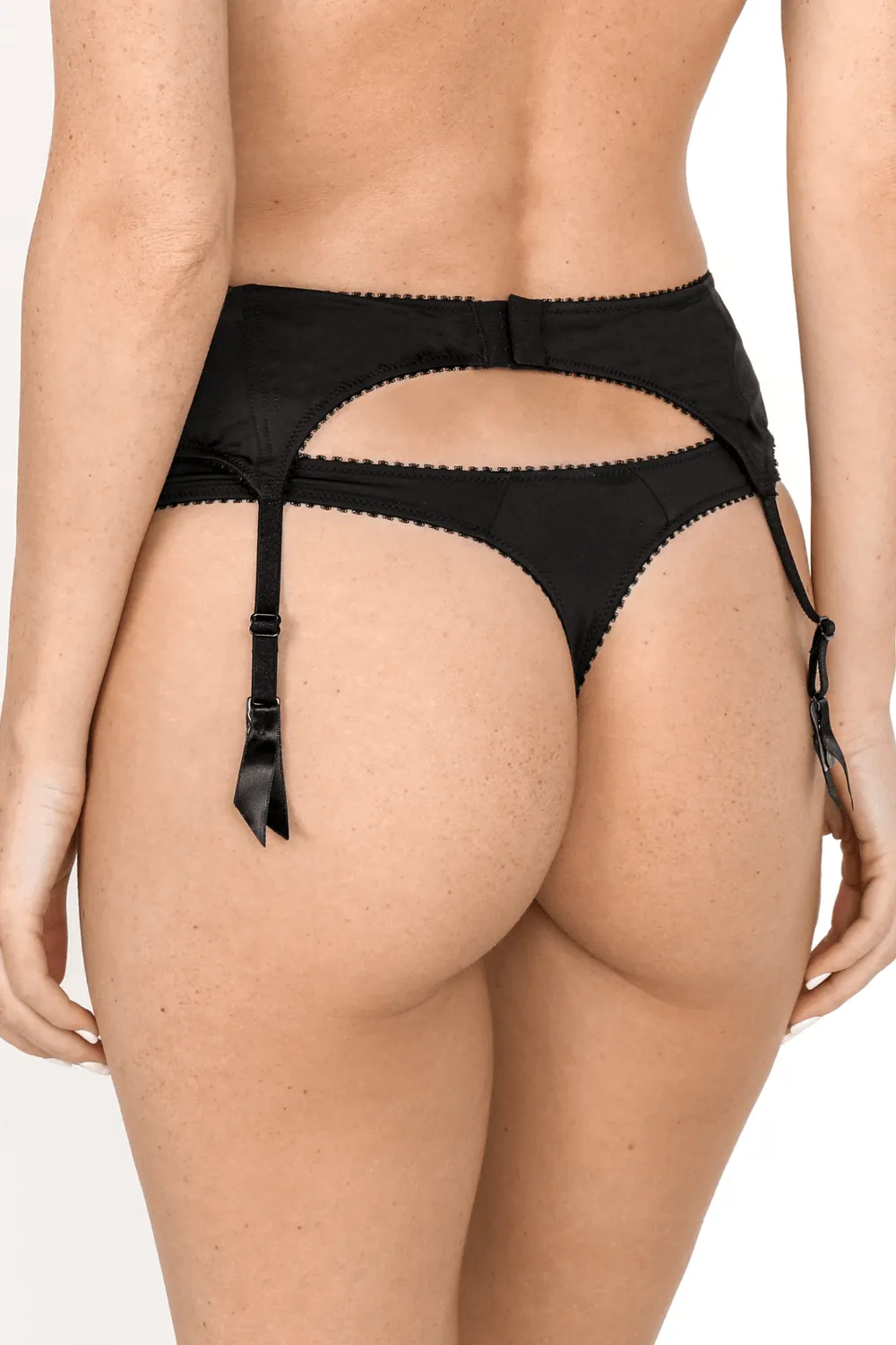 French Connection Suspender Belt in Black