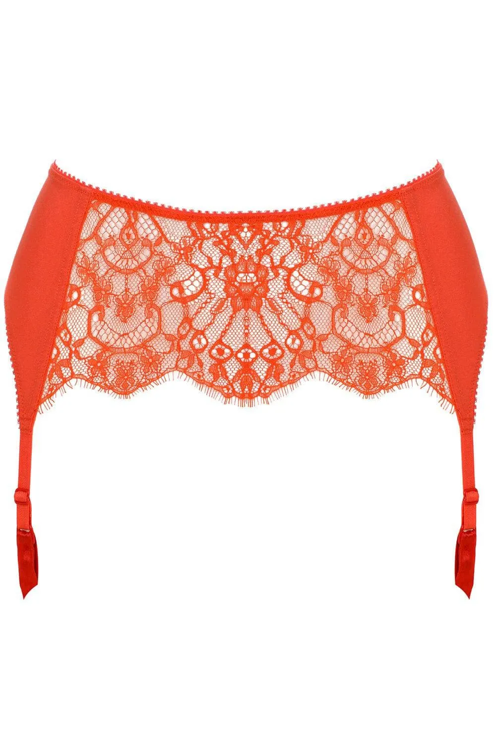 French Connection Suspender Belt in Bright Red