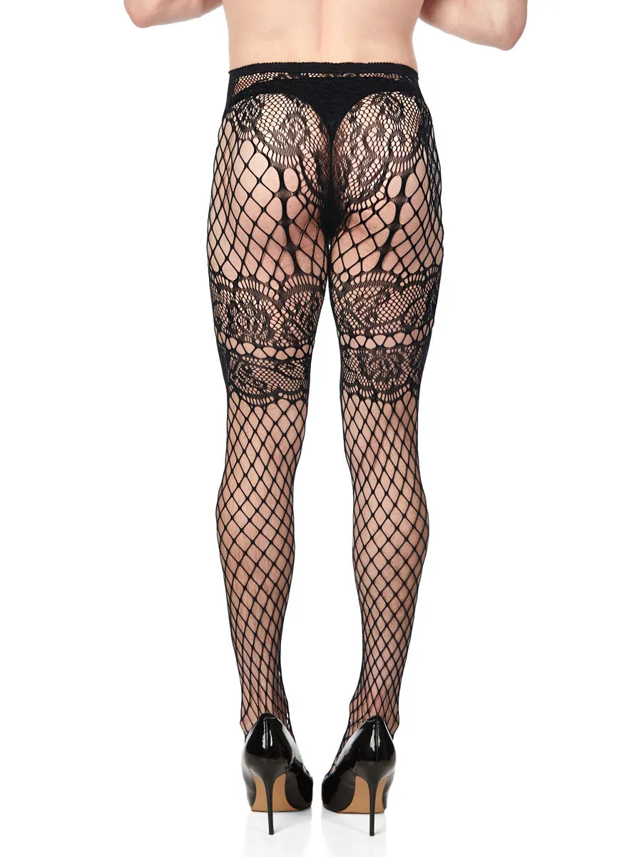 French Garter Net Tights