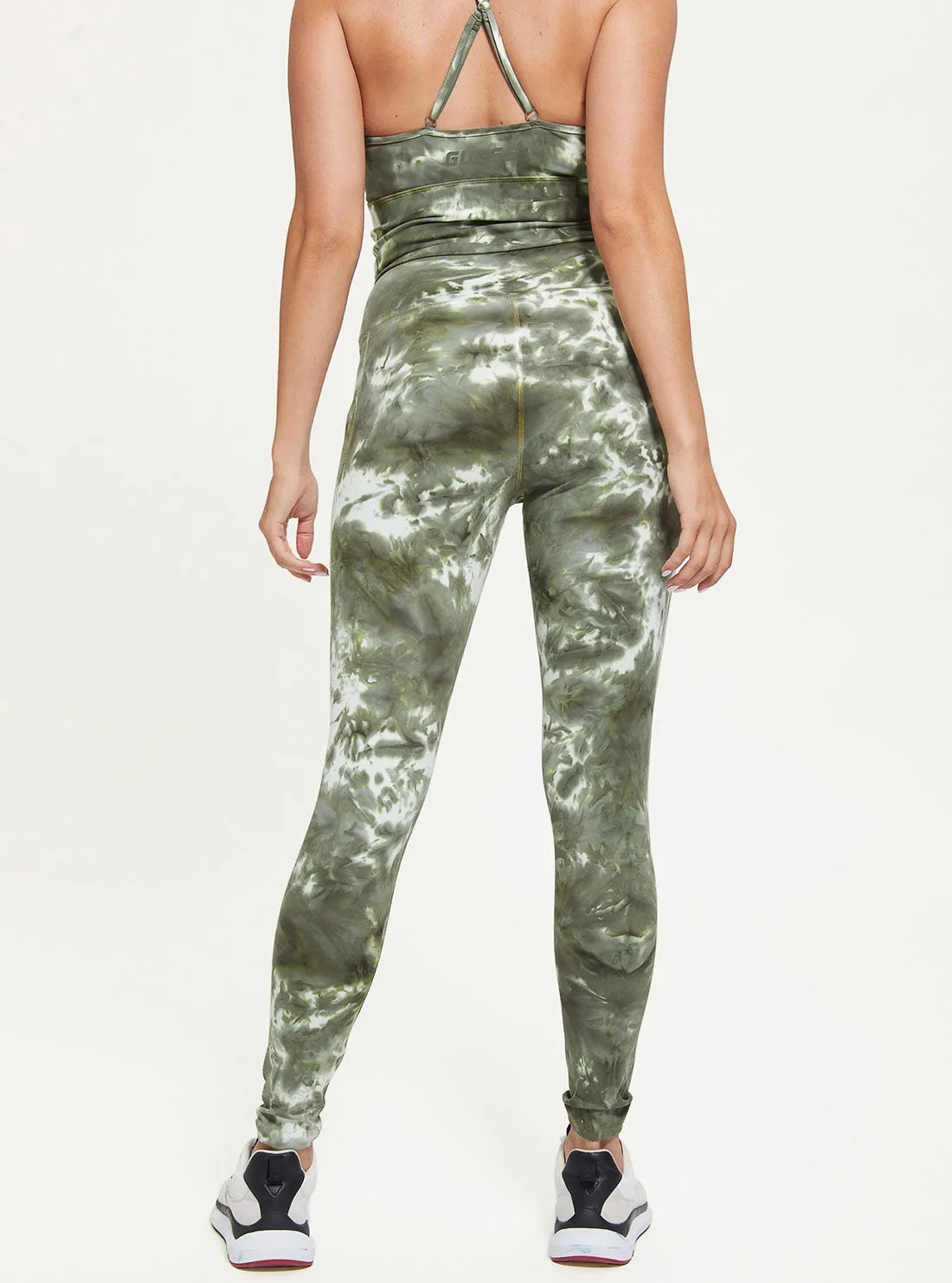 Green Tie Dye Eudora Active Leggings