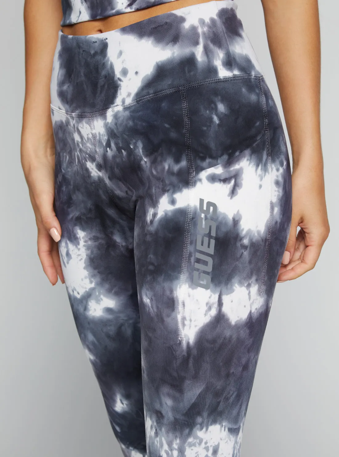 Grey Tie Dye Eudora Active Leggings