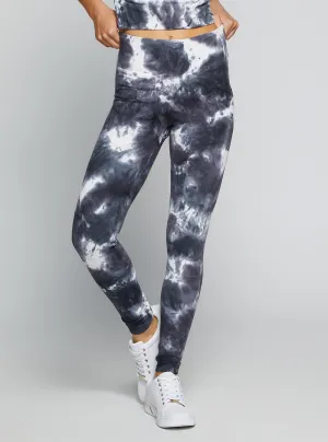 Grey Tie Dye Eudora Active Leggings