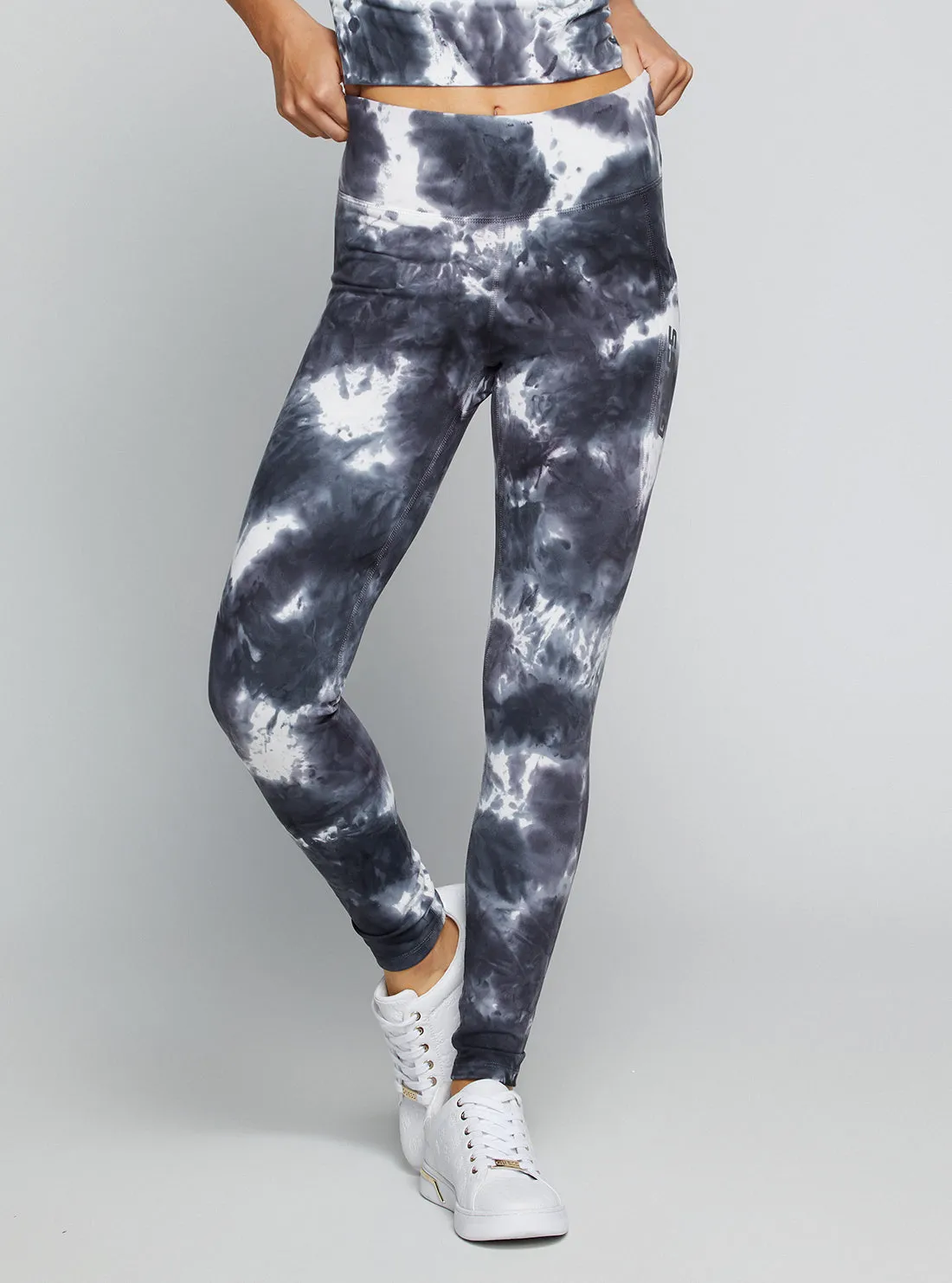 Grey Tie Dye Eudora Active Leggings