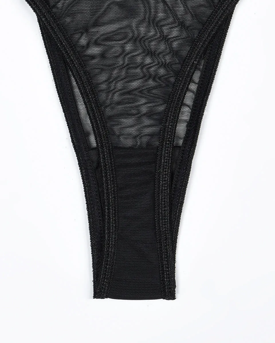 Hot Sheer Mesh Bra and Thong Set