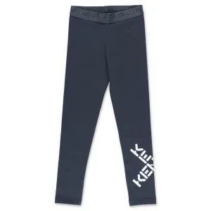 Kenzo Kids Logo Printed Elastic Waist Leggings