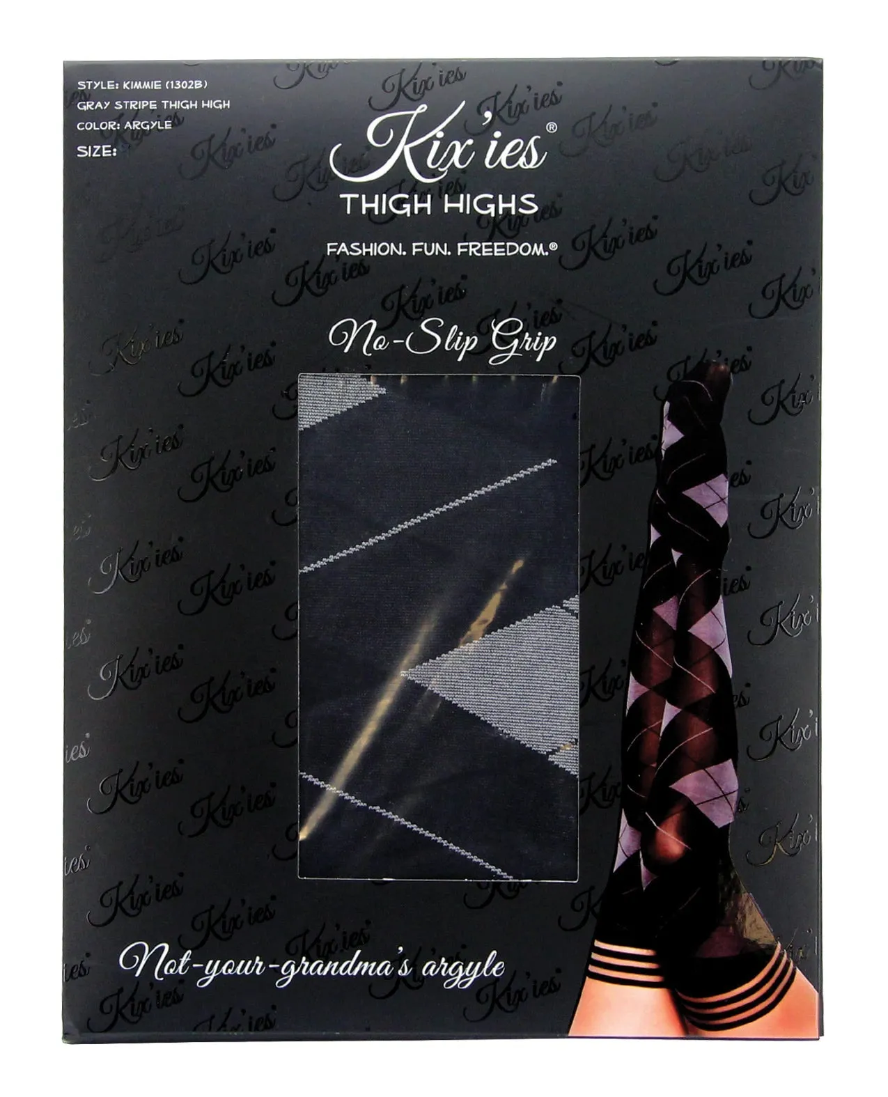 Kixies Kimmie Argyle Thigh Highs