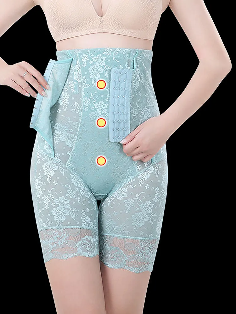 Lace High Waist Tummy Control Short Trainer Slimming Body Shaper