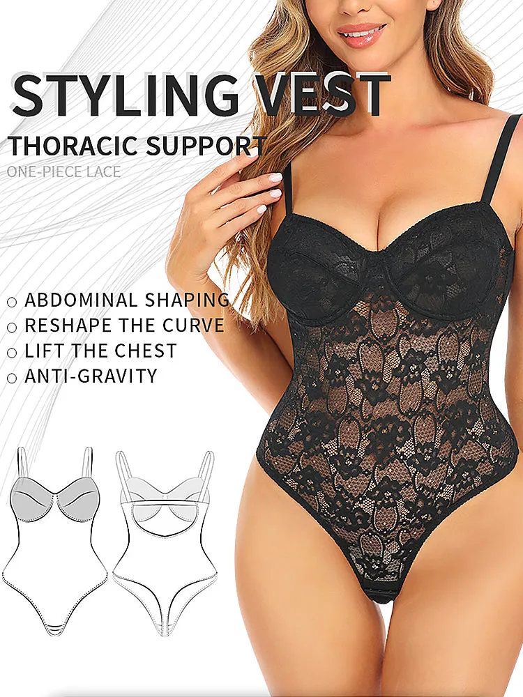 Lace Tummy Control Support Up Suspender Body Shapewear
