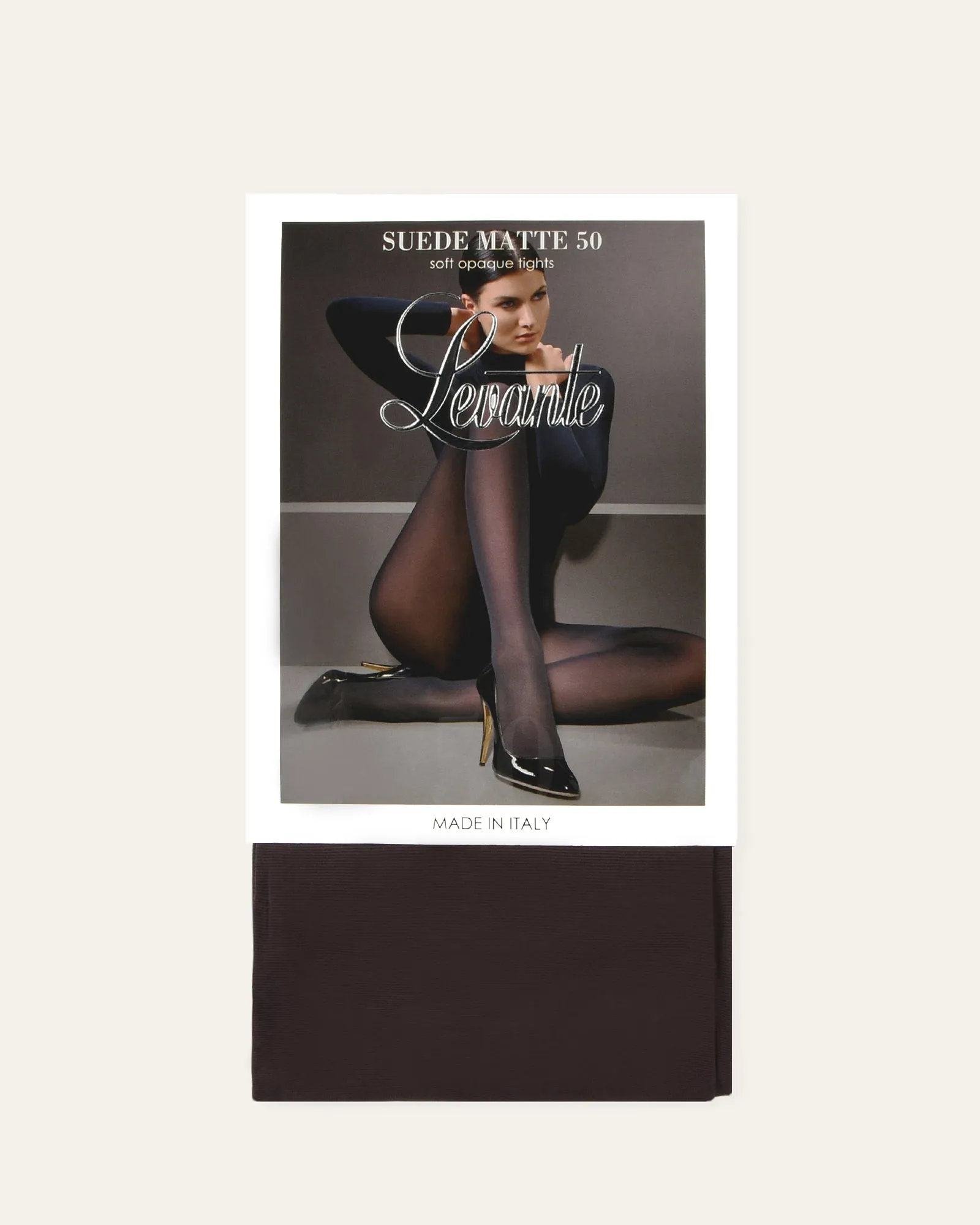 LEVANTE SUEDE MATTE 50 DENIER TIGHTS CHOCOLATE
