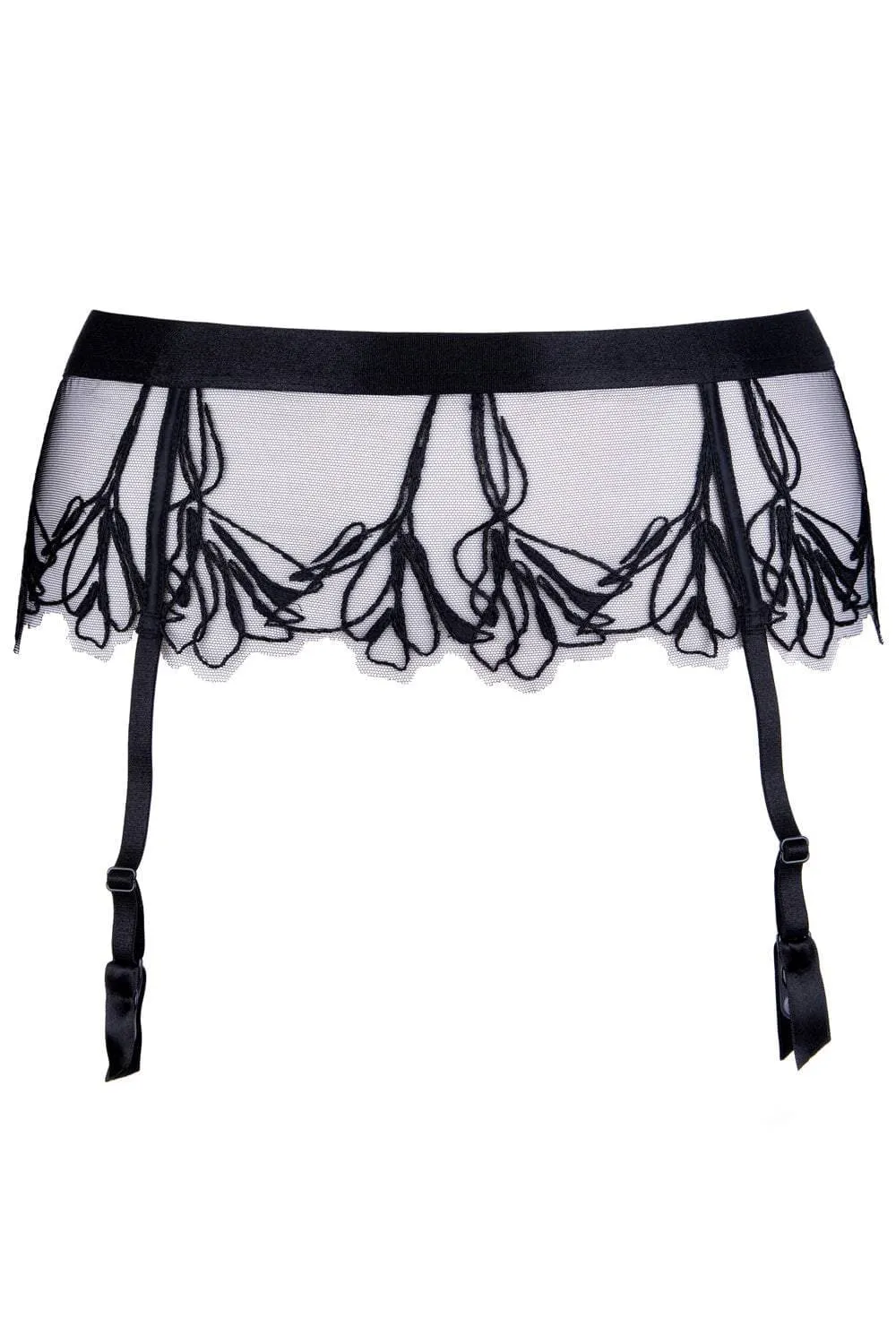 Love Supreme Suspender in Black, Size L (UK 12)