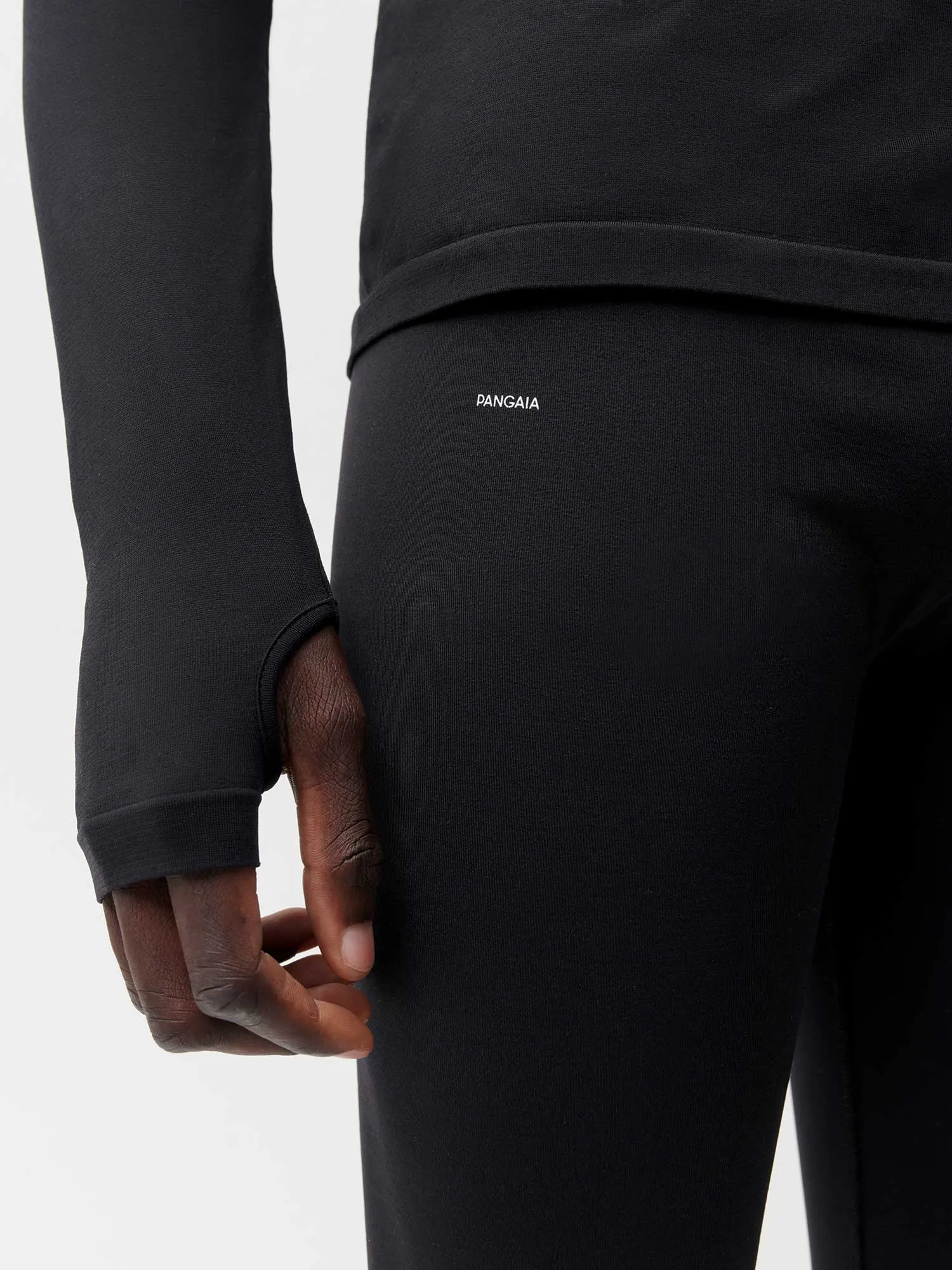 Mens Men's Plant-Stretch Compressive Leggings—black