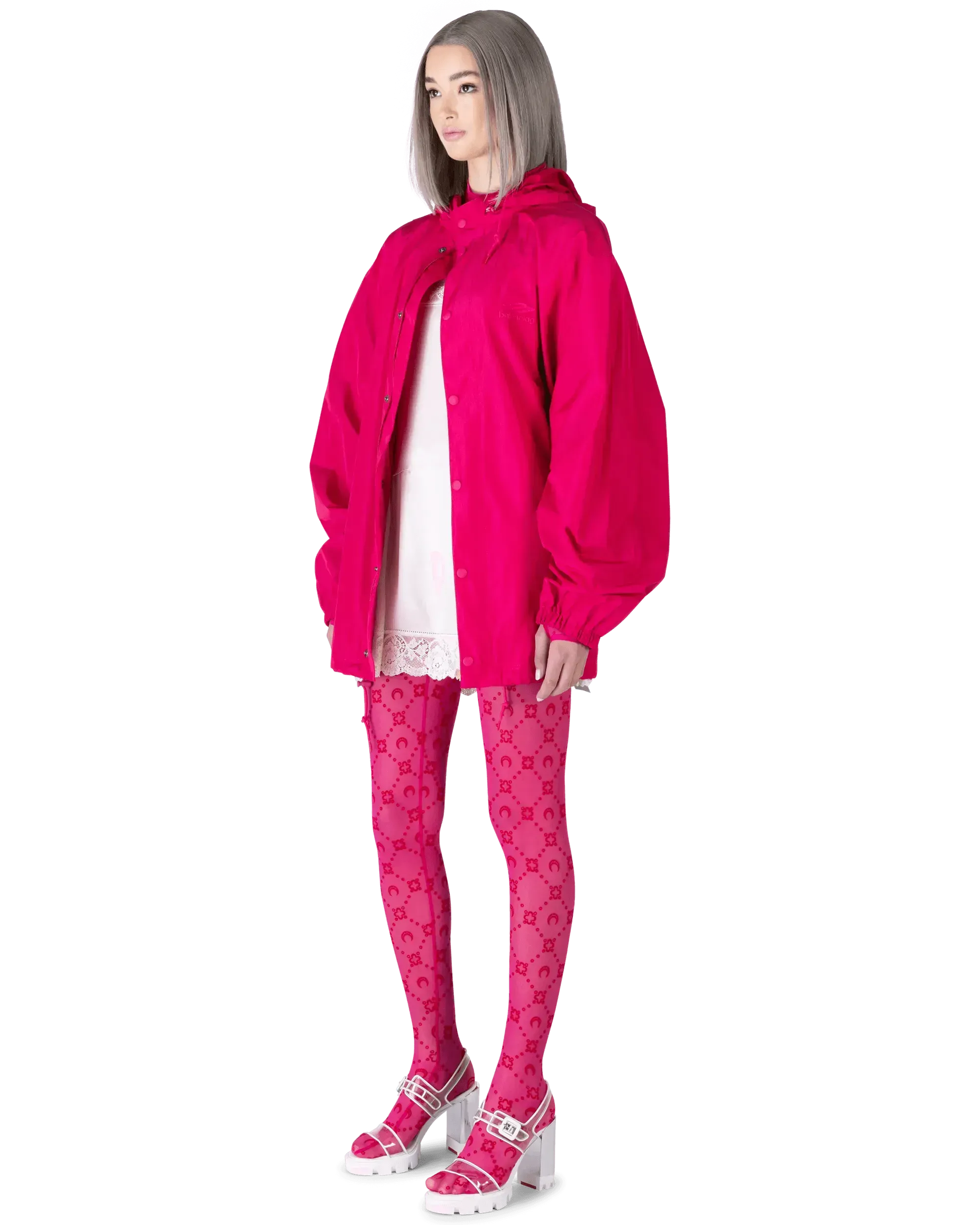 Moonogram Flocked Mesh Tights