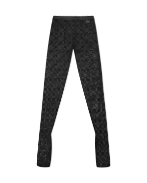 Moonogram Flocked Mesh Tights