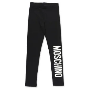 Moschino Kids Logo Printed Elastic Waist Leggings