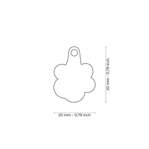 MyFamily Shine Paw Black Glitter ID Tag