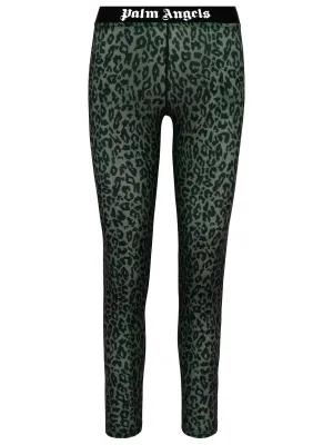 Palm Angels Leopard Printed Stretched Leggings
