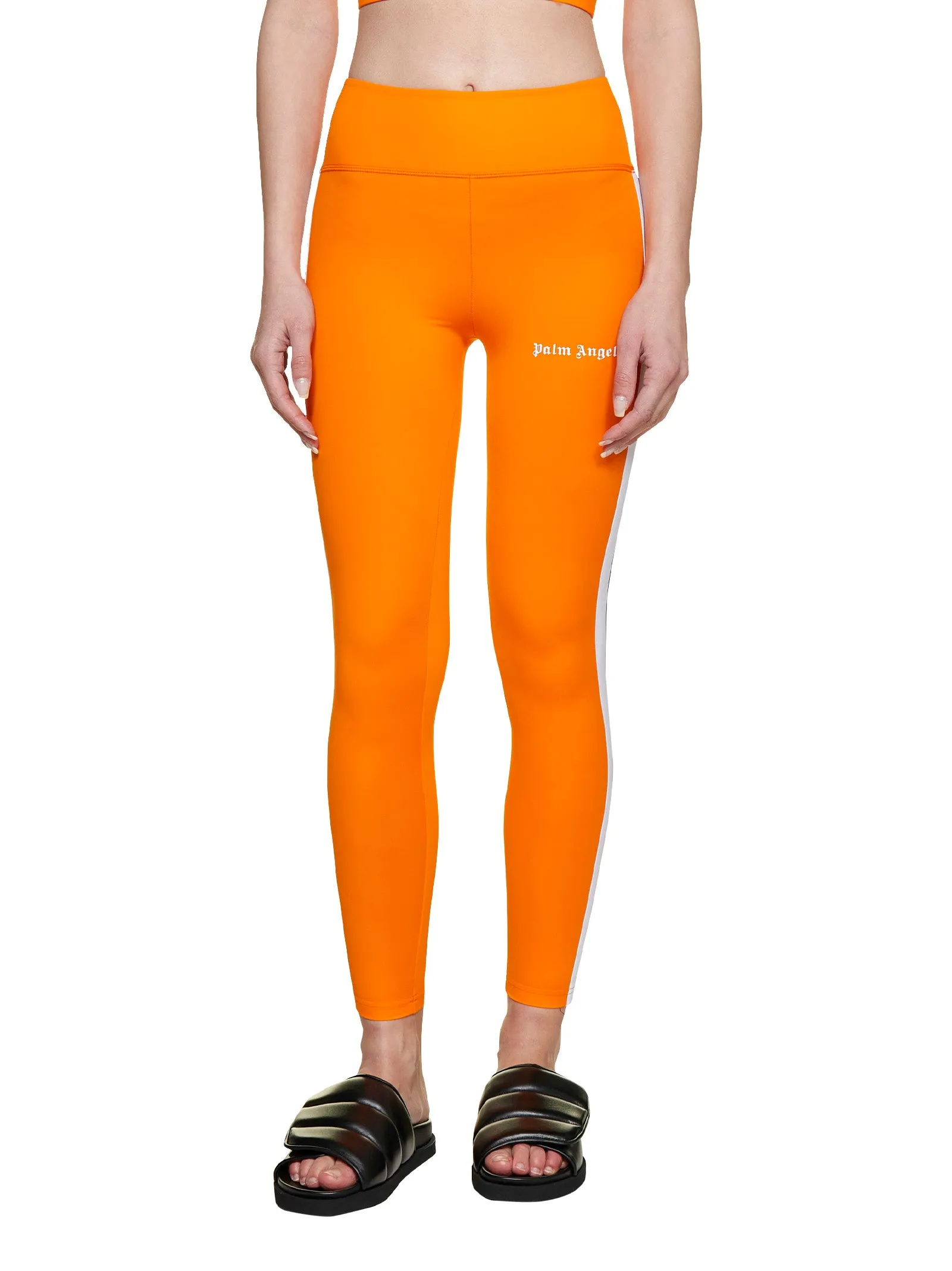 Palm Angels Logo Printed Side Stripe Leggings