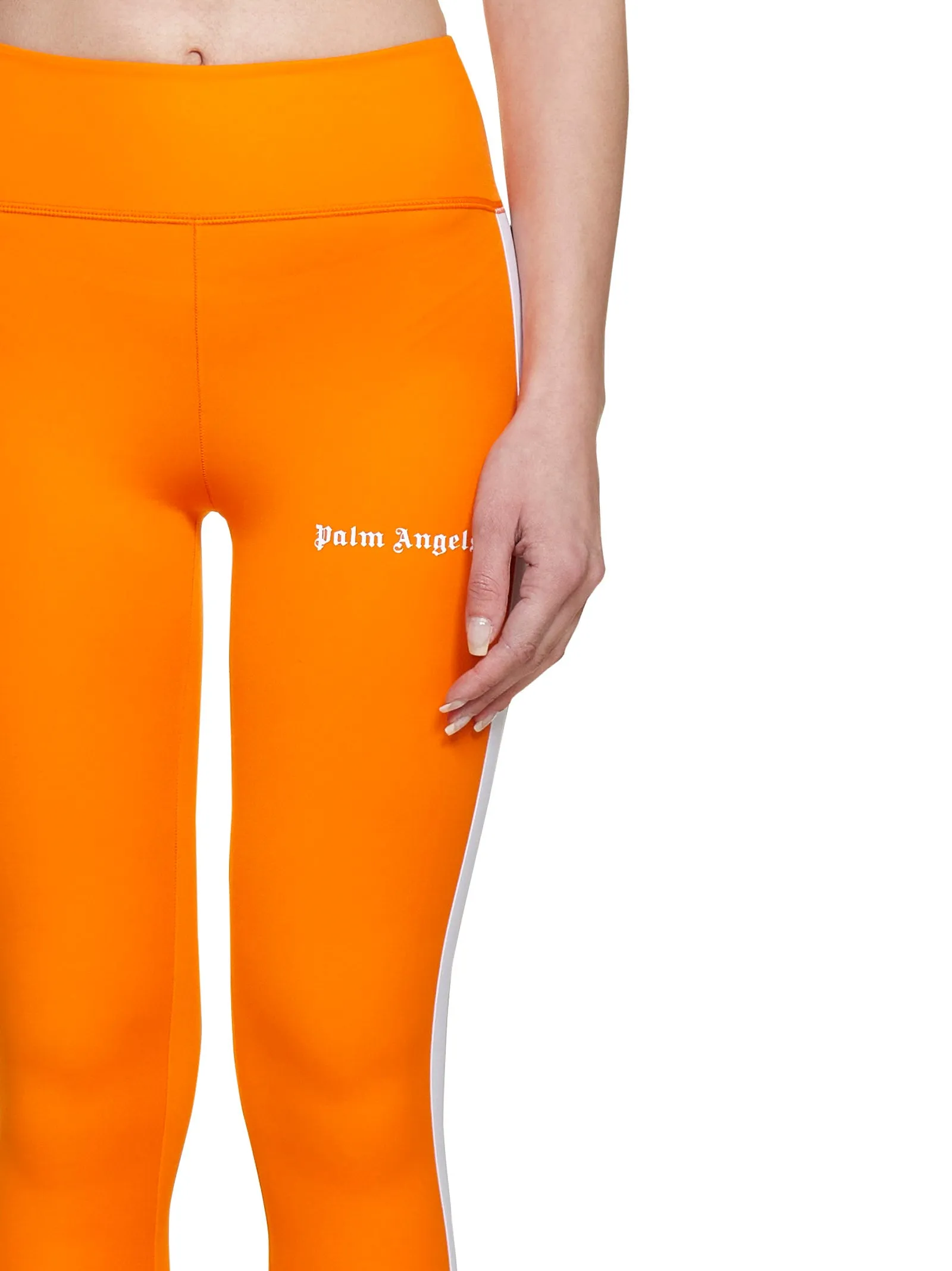 Palm Angels Logo Printed Side Stripe Leggings