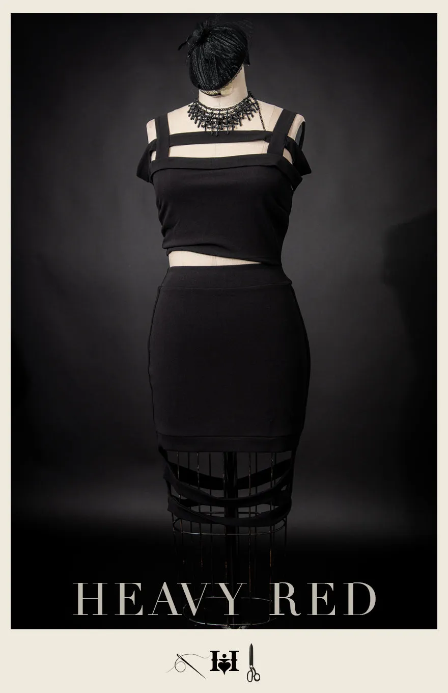 Parisian Bondage Shirt & Skirt Set