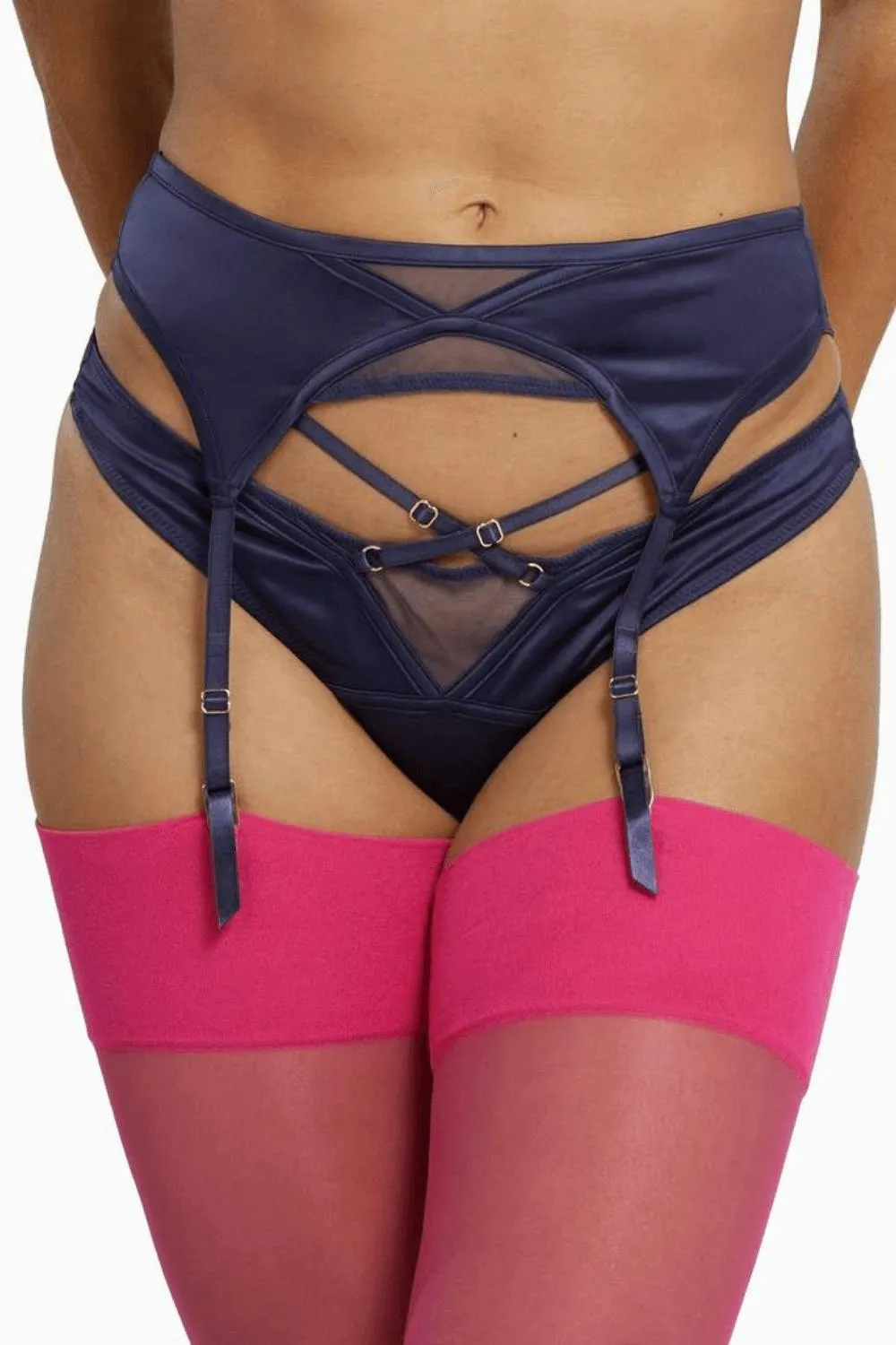Playful Promises Philly Satin Tulip Garter Belt