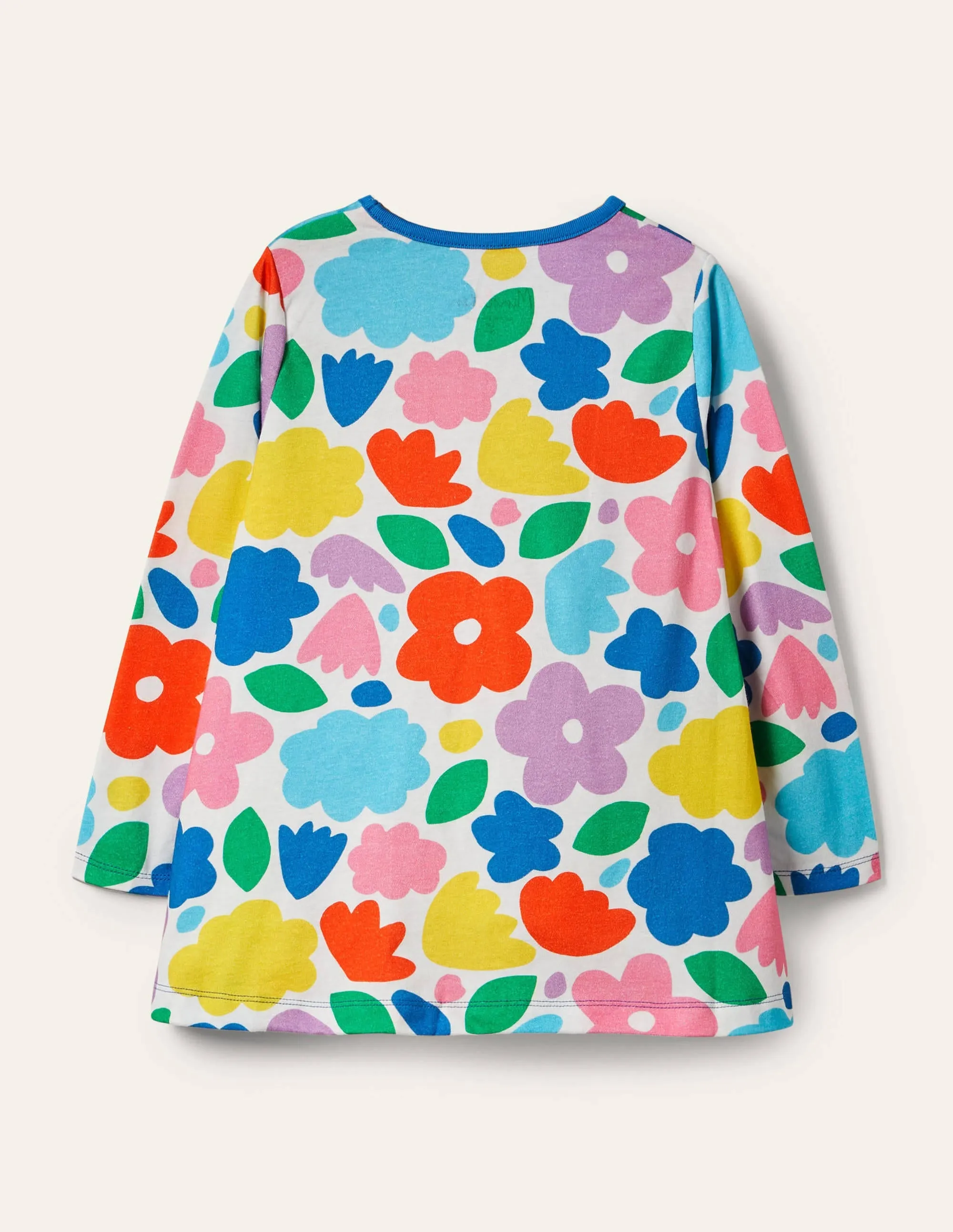 Printed Jersey Pocket Tunic-Multi Painted Floral