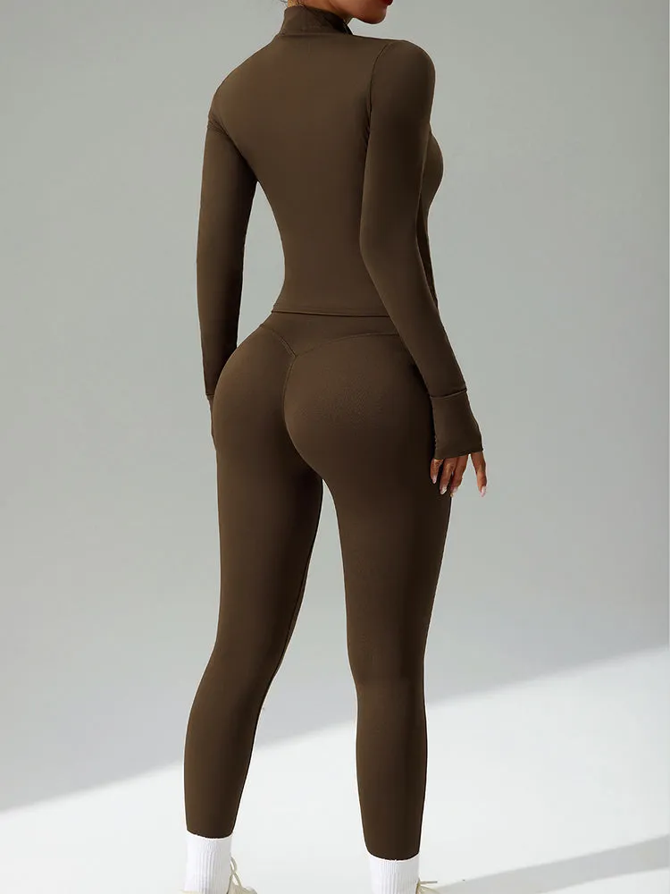 Quick-drying Tight 3-Piece Yoga Set with Jacket