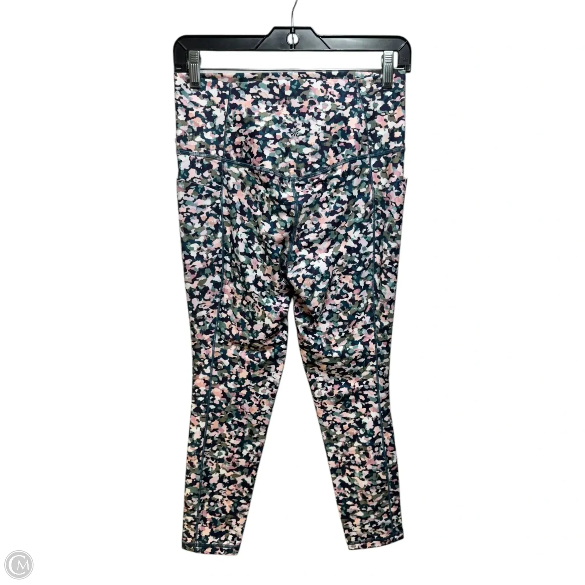 Salutation Stash Pocket Printed Athletic Leggings By Athleta In Multi-colored, Size: M