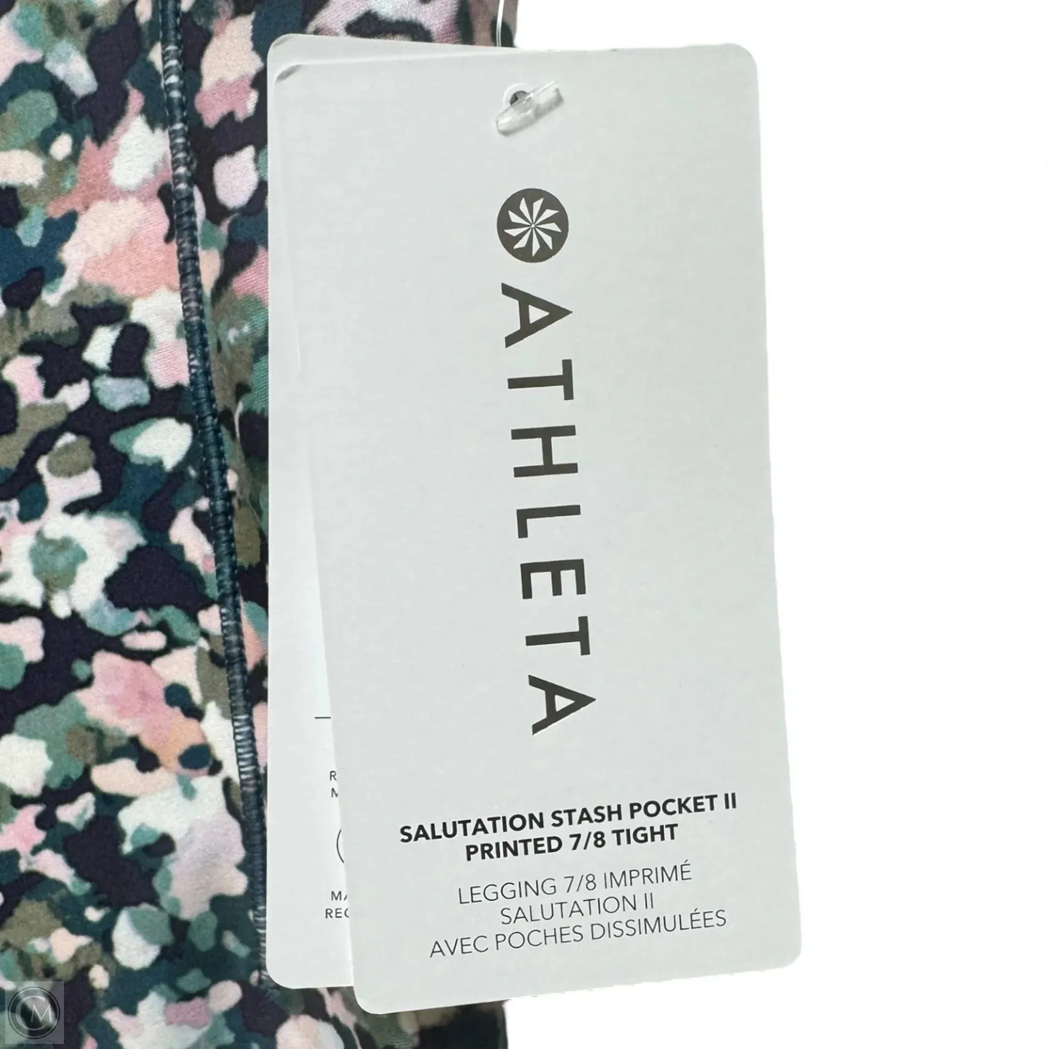 Salutation Stash Pocket Printed Athletic Leggings By Athleta In Multi-colored, Size: M