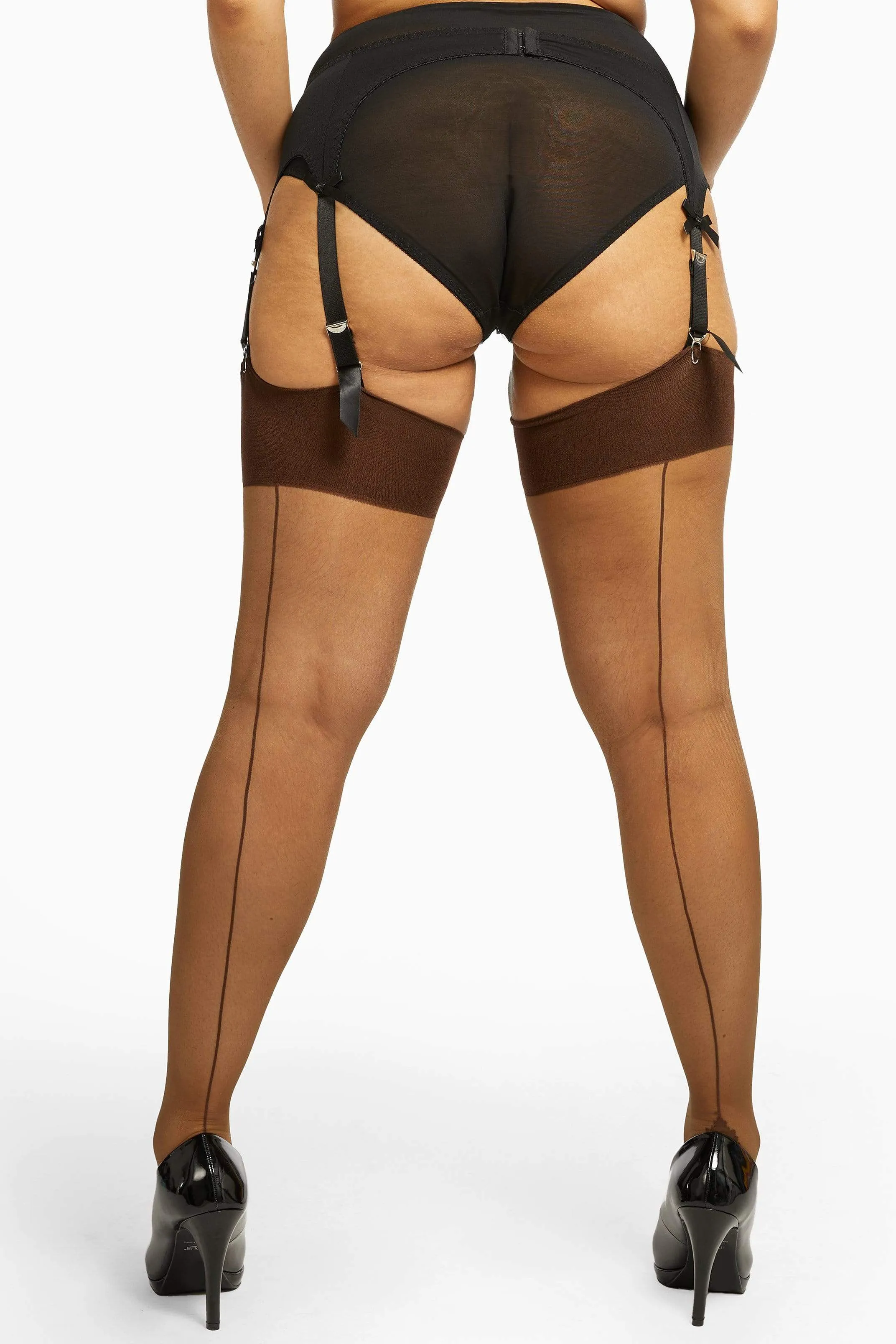 Seamed Stocking Dark Nude